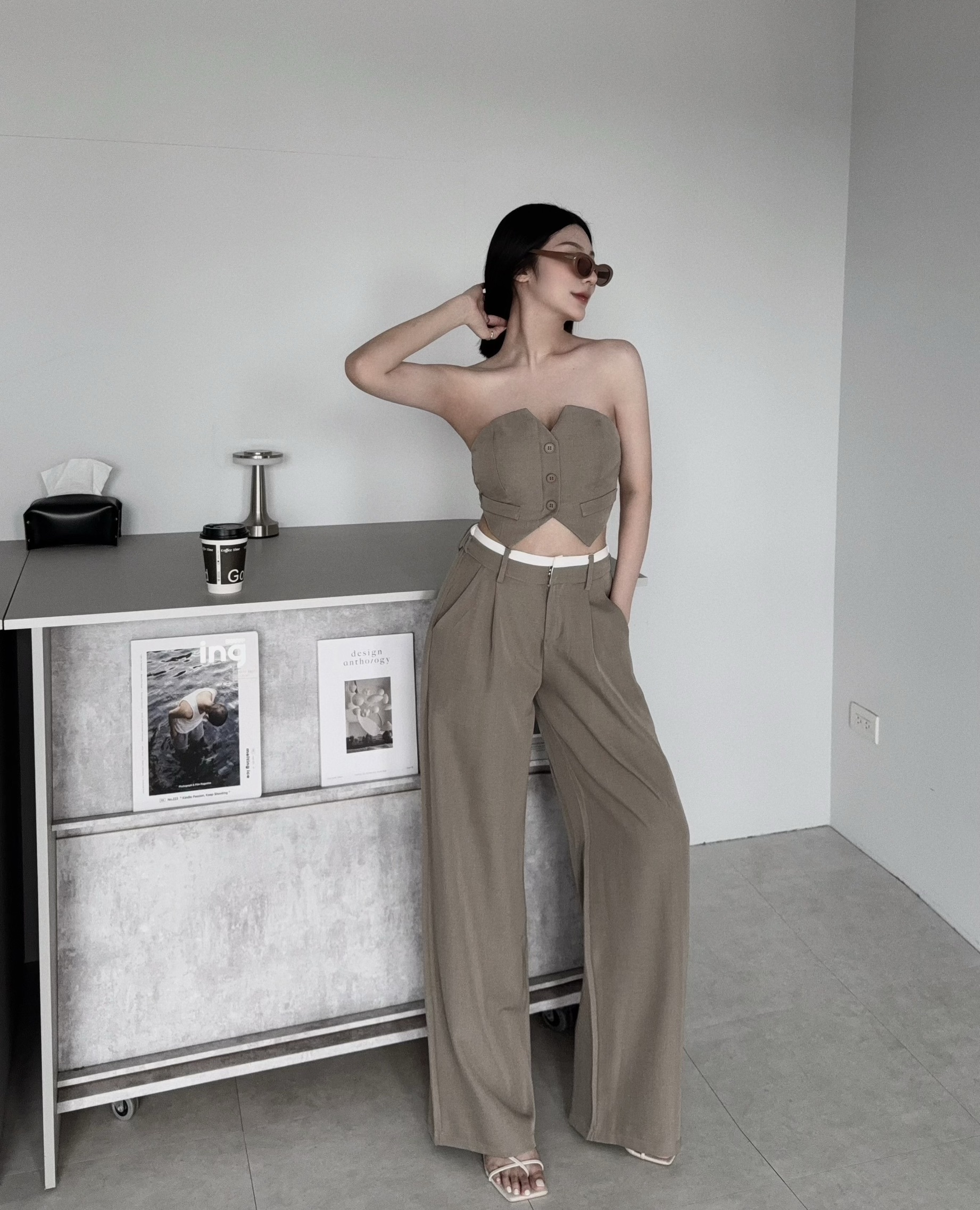 5483『訂製款』高級時髦平口馬甲西裝套裝 (2)