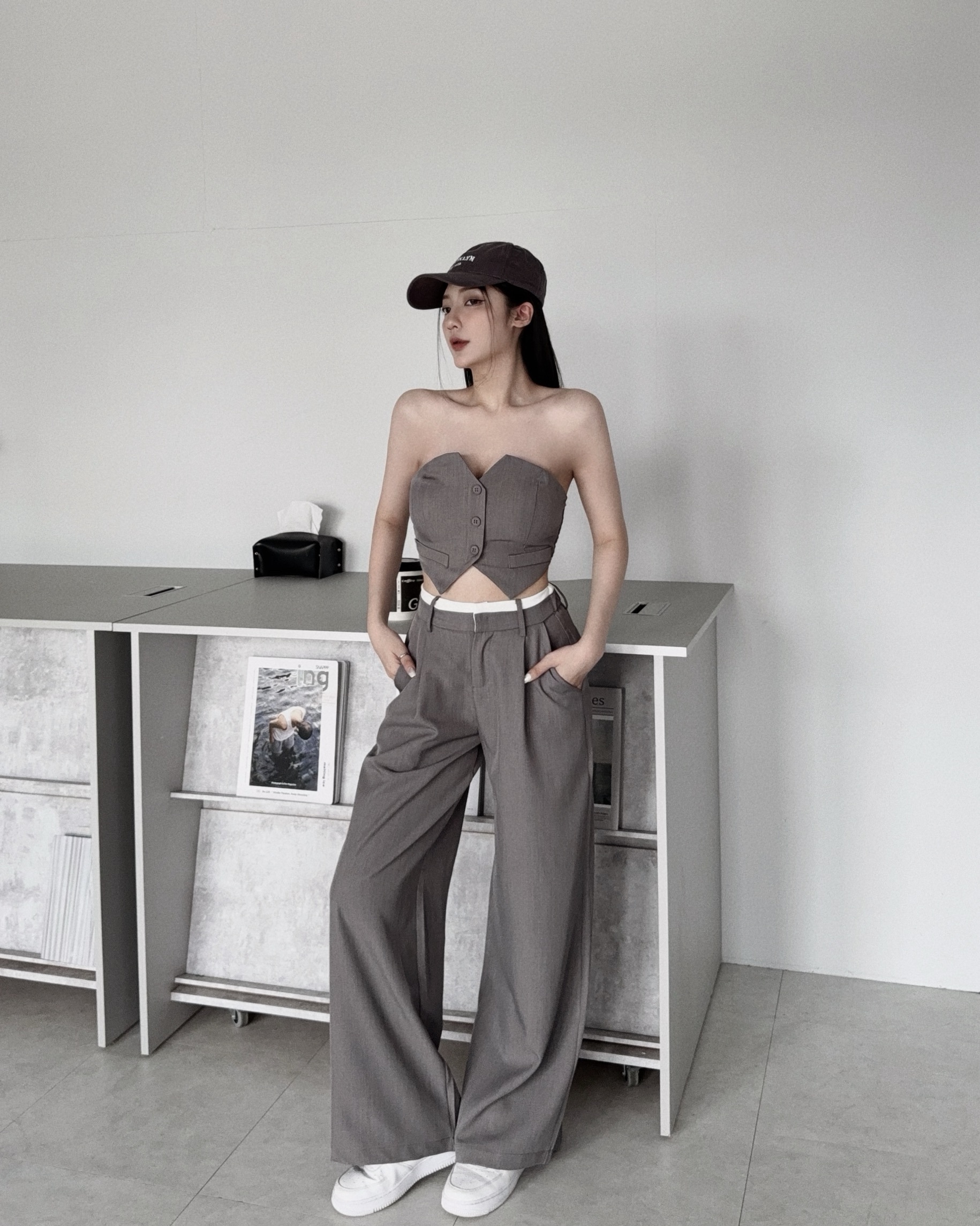 5483『訂製款』高級時髦平口馬甲西裝套裝 (3)