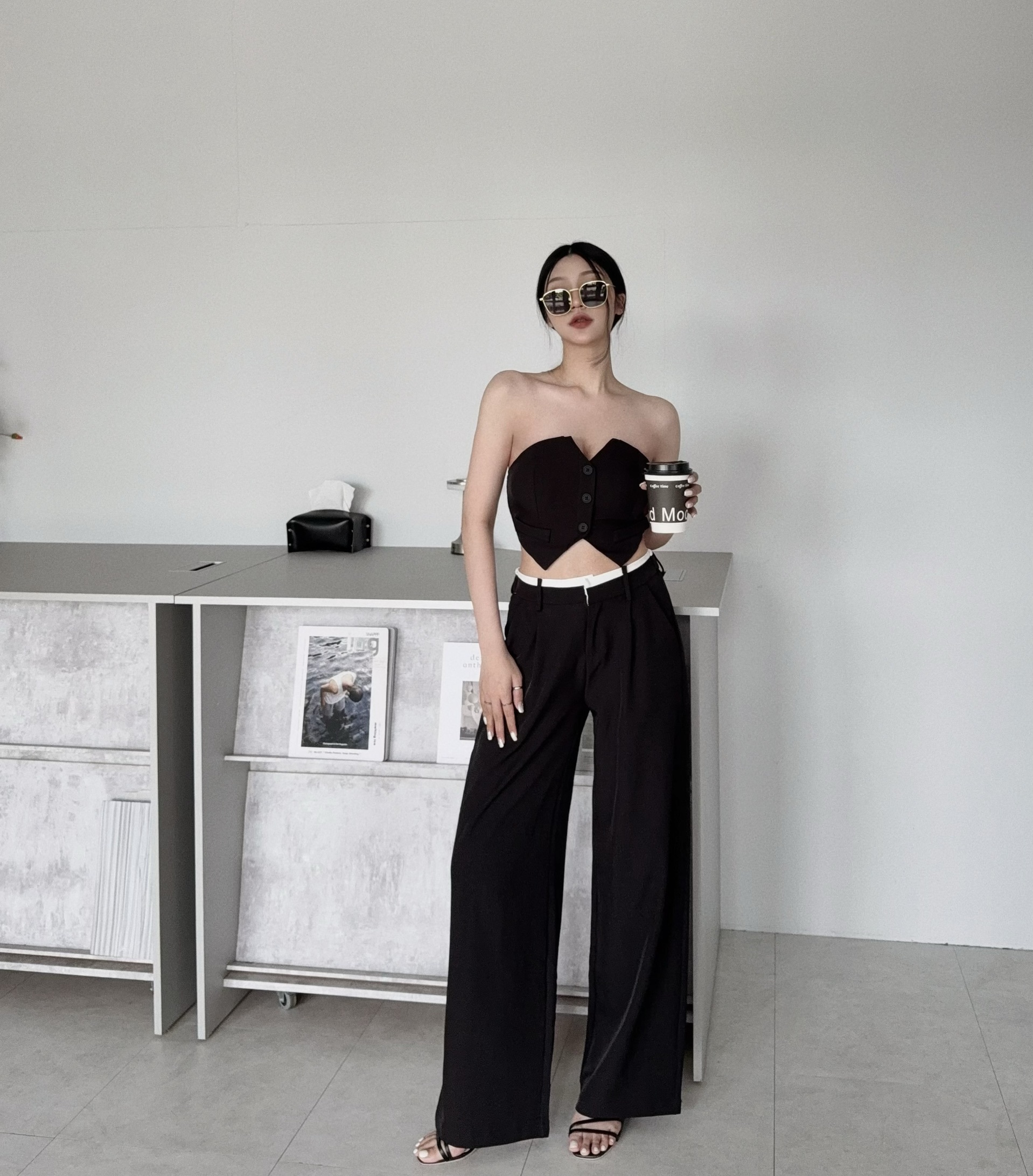 5483『訂製款』高級時髦平口馬甲西裝套裝 (5)