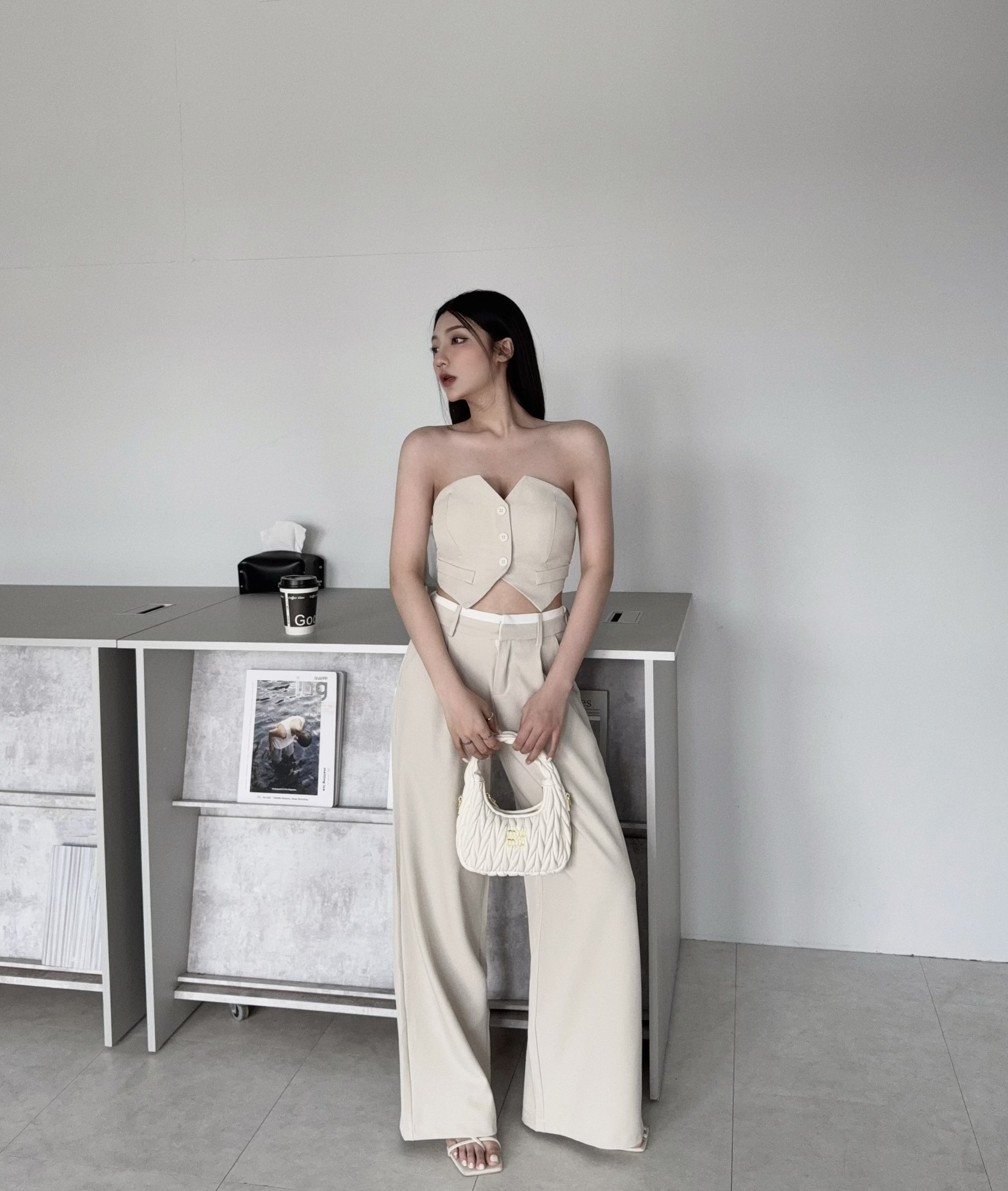 5483『訂製款』高級時髦平口馬甲西裝套裝