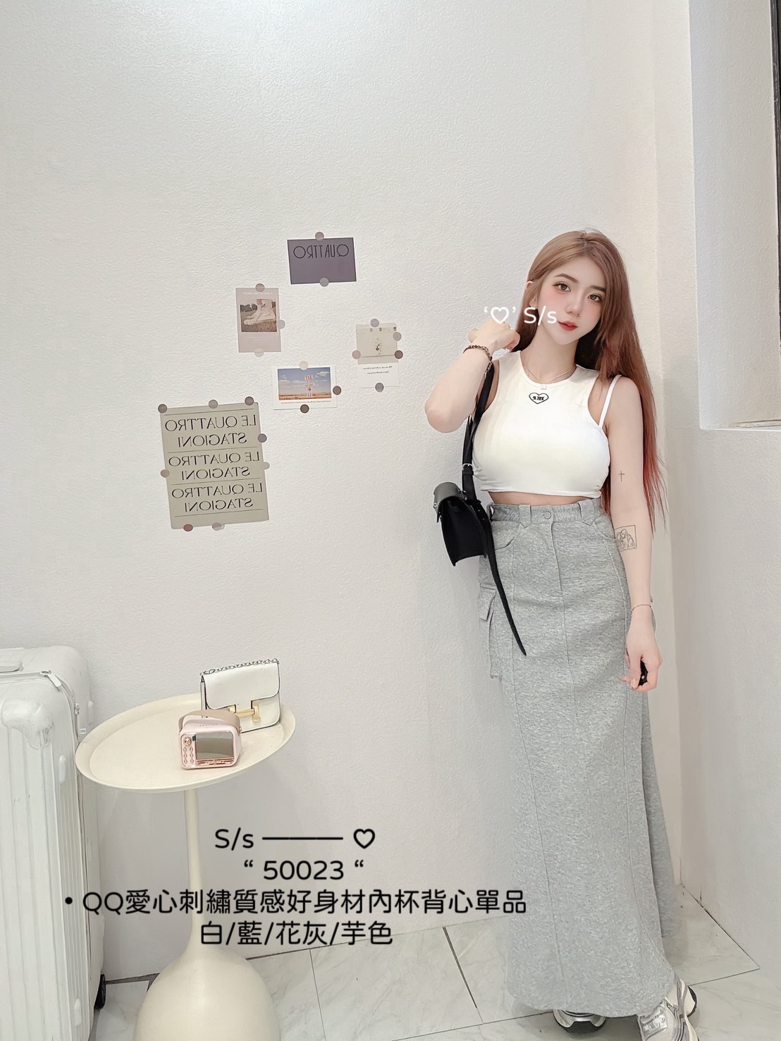 50023 QQ愛心刺繡質感好身材內杯背心單品 (7)