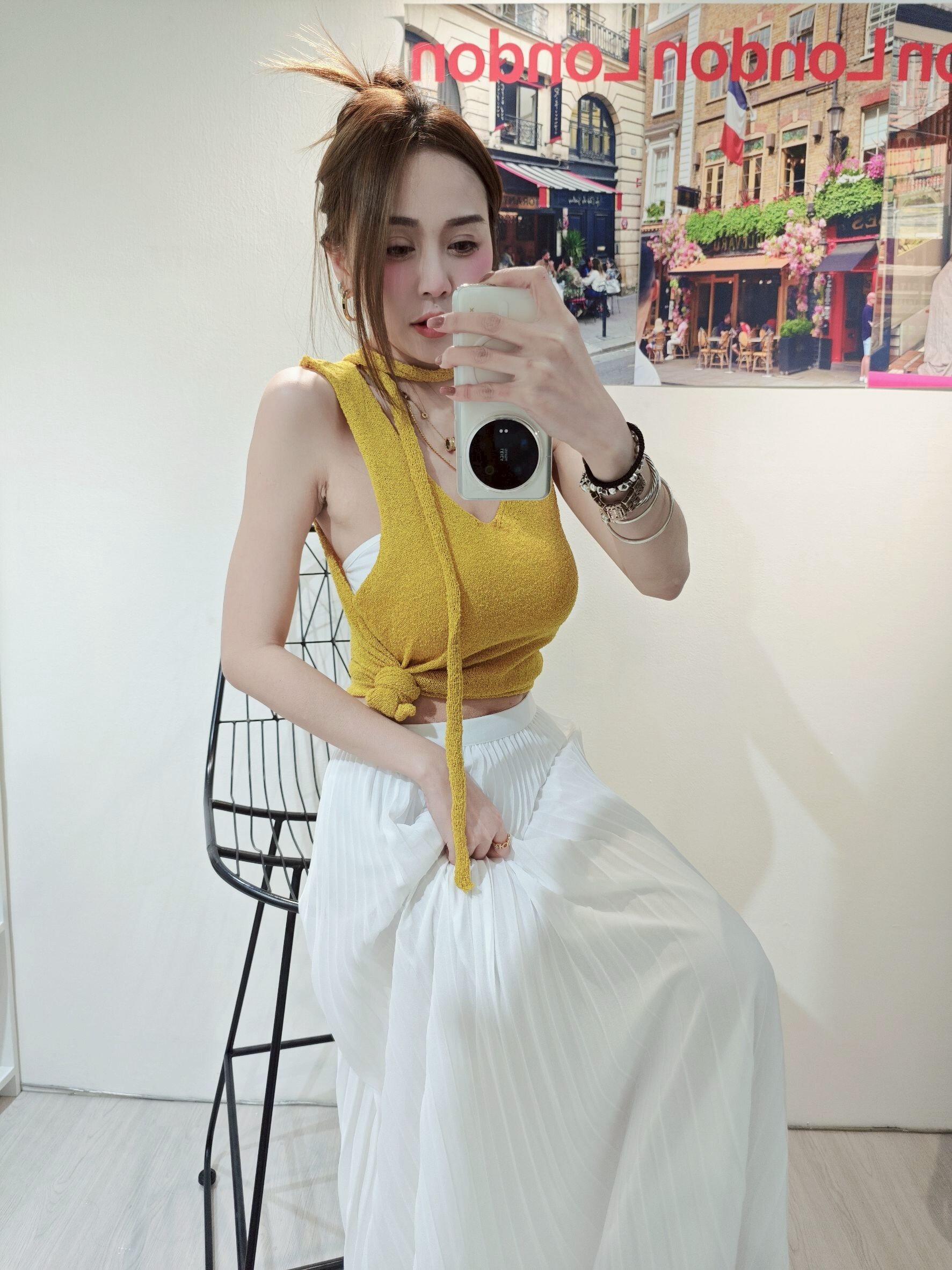 8152 20250502｜🔍短裙系列高彩度針織背心附飄帶 (6)