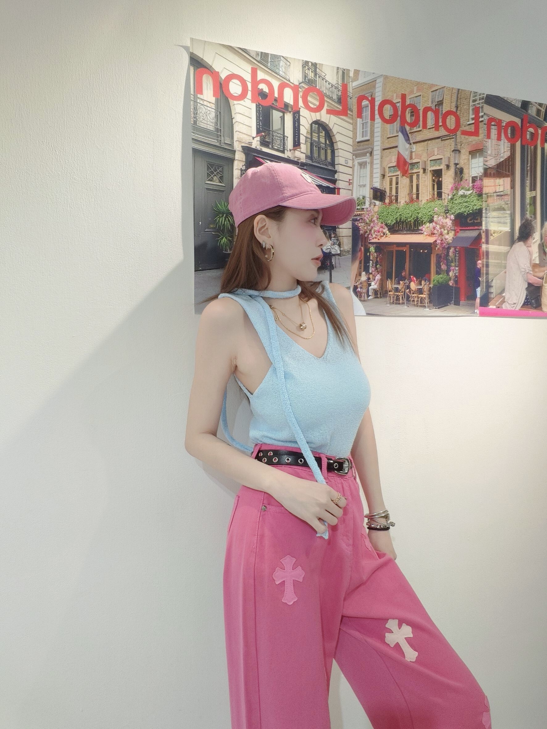 8152 20250502｜🔍短裙系列高彩度針織背心附飄帶 (4)