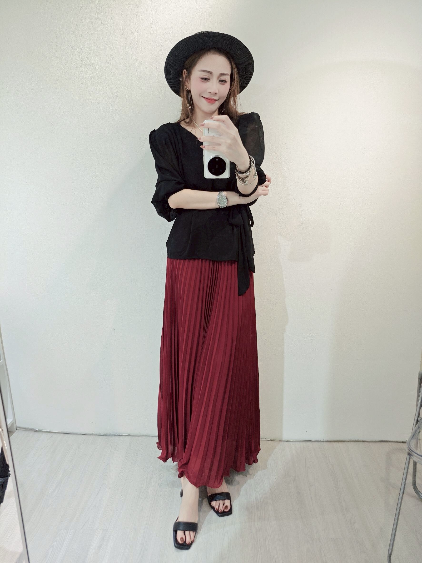 9803 ｜20250504｜🔍長裙系列輕飄飄落地百褶裙 (8)