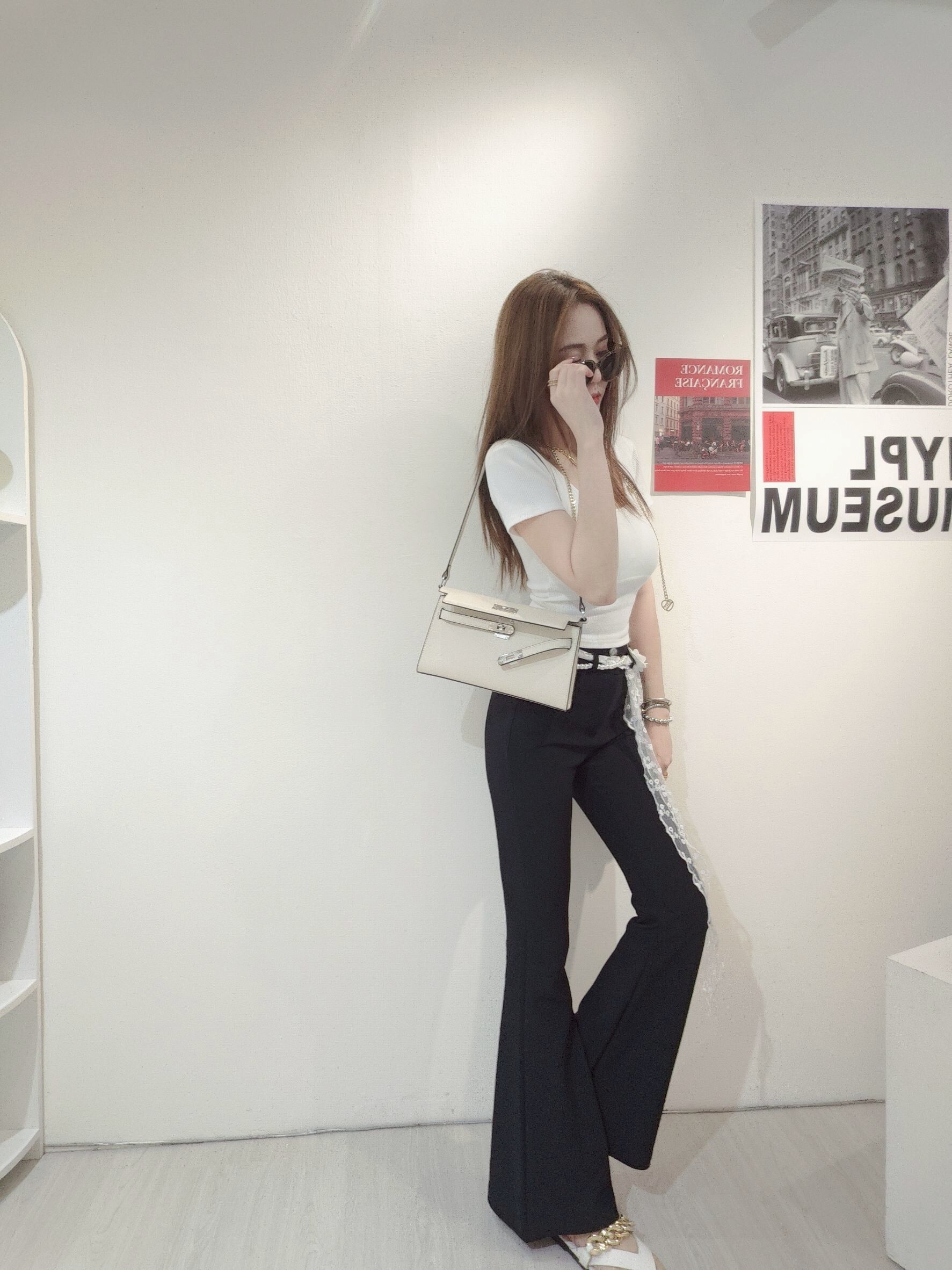 99288｜20250504｜🔍褲子系列西裝料喇叭褲，附腰帶 (4)