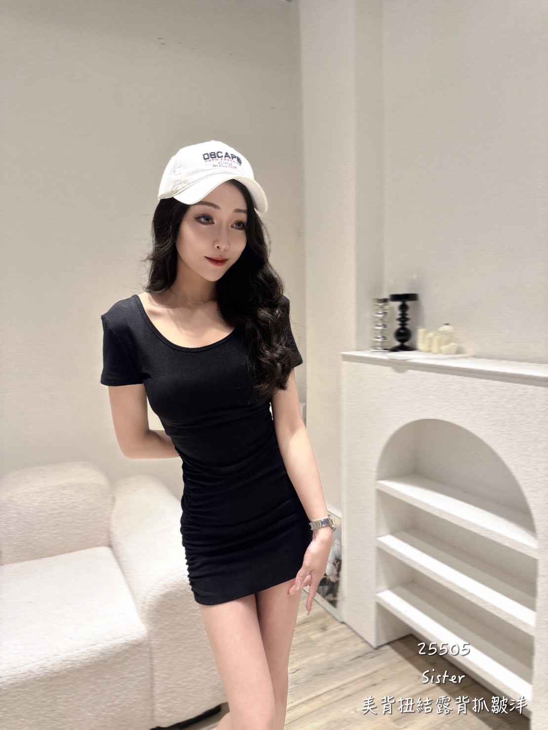 25505美背扭結露背抓皺洋 (2)