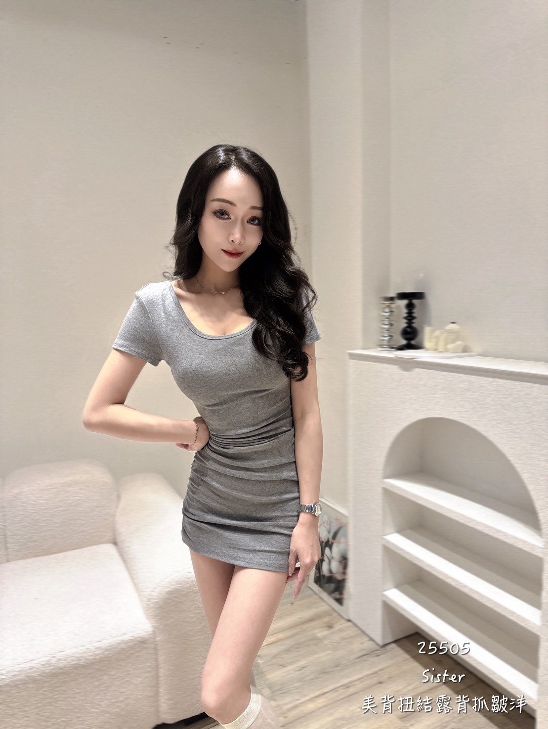 25505美背扭結露背抓皺洋 (3)