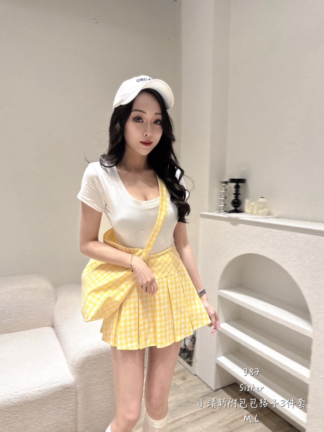 987小清新附包格子3件套 (4)