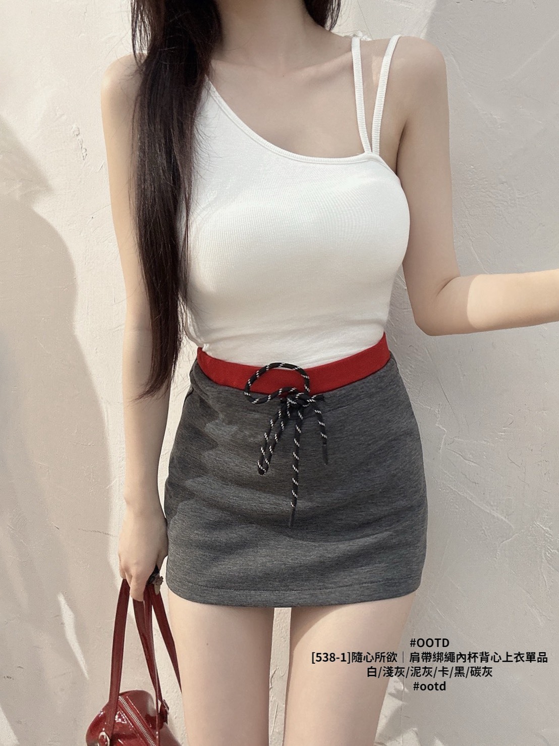 [538-1]隨心所欲｜肩帶綁繩內杯背心上衣單品 (2)