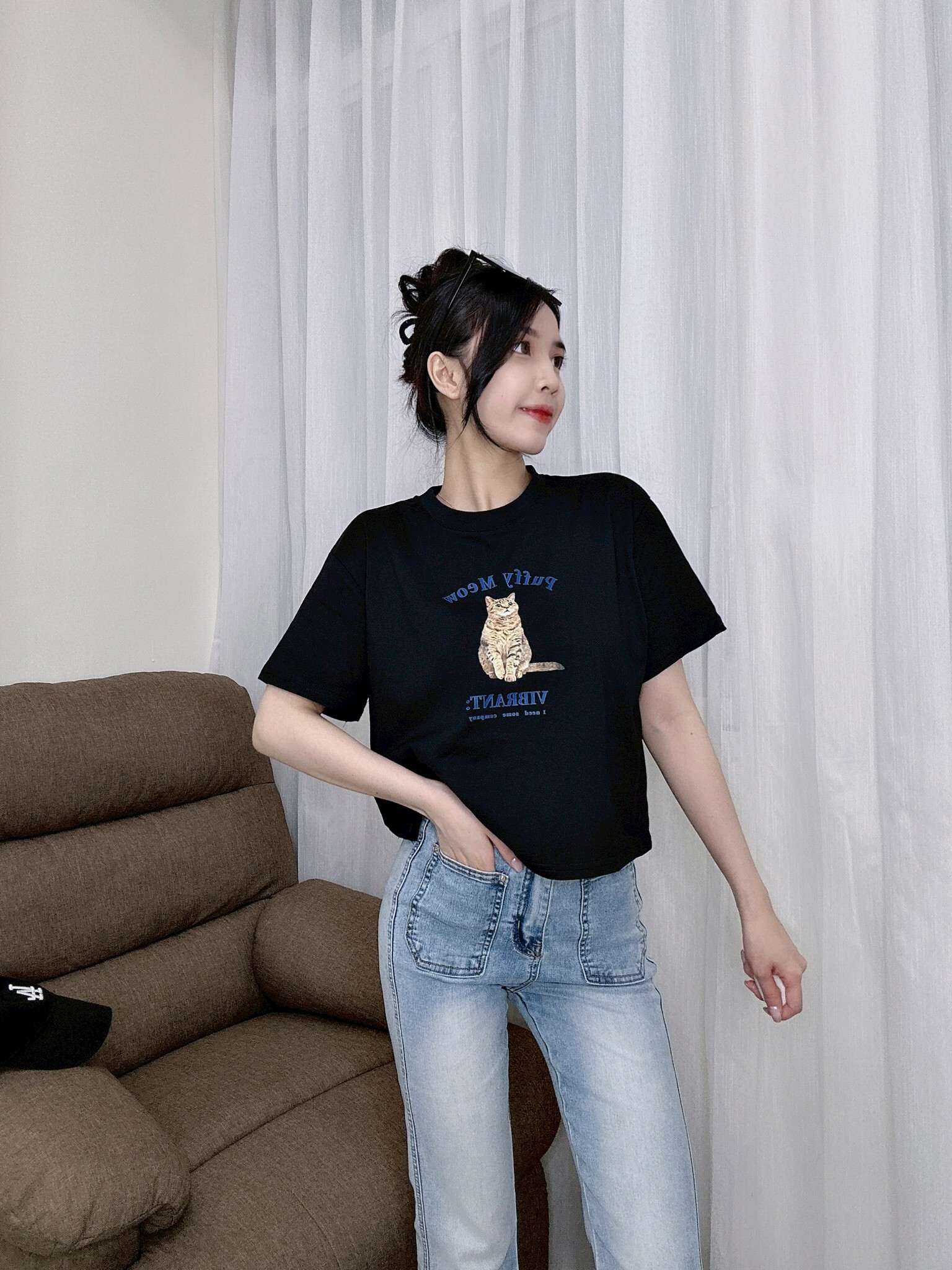 9008 貓咪短款Tee (6)