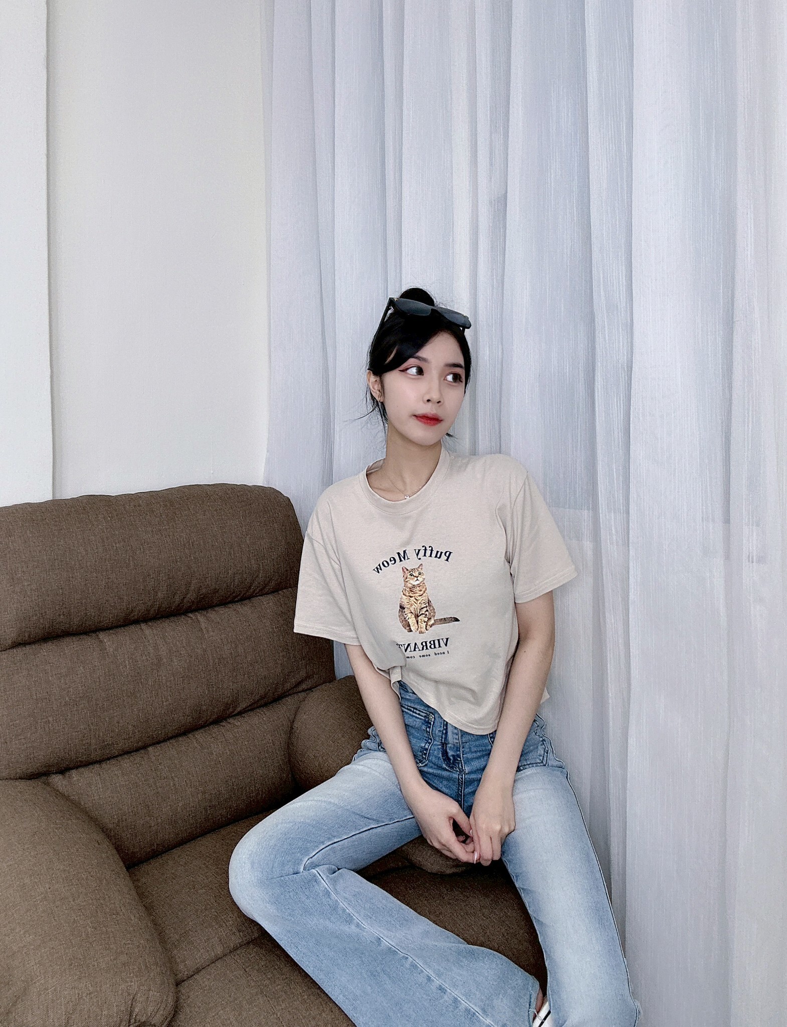 9008 貓咪短款Tee