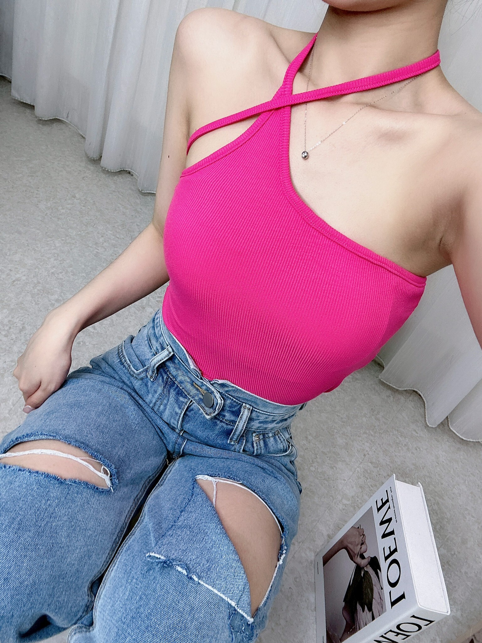 2524造型繞脖Bra top背心 (5)