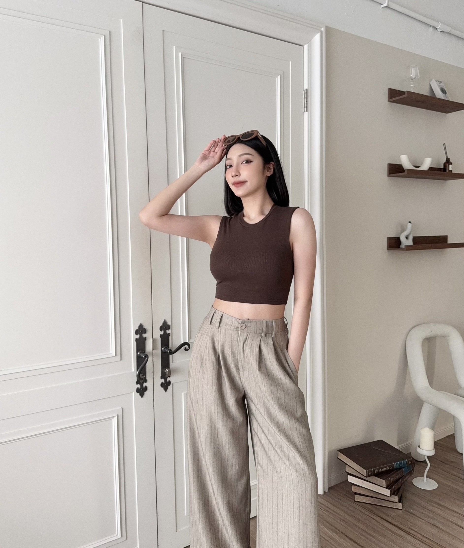 2073『選品』簡約圓領無袖背心 (2)