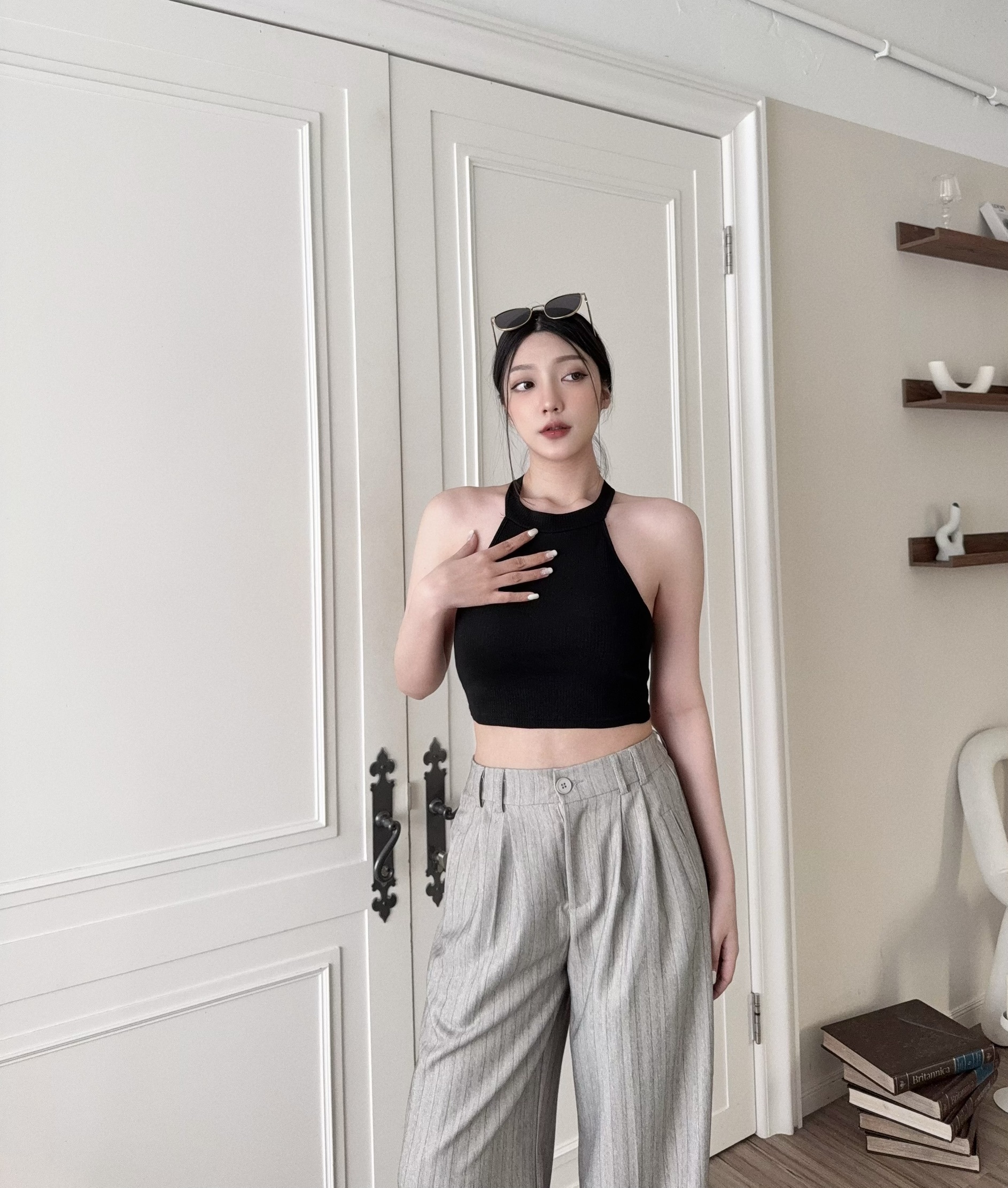 0116『訂製款』顯瘦百搭圓領削肩短版背心