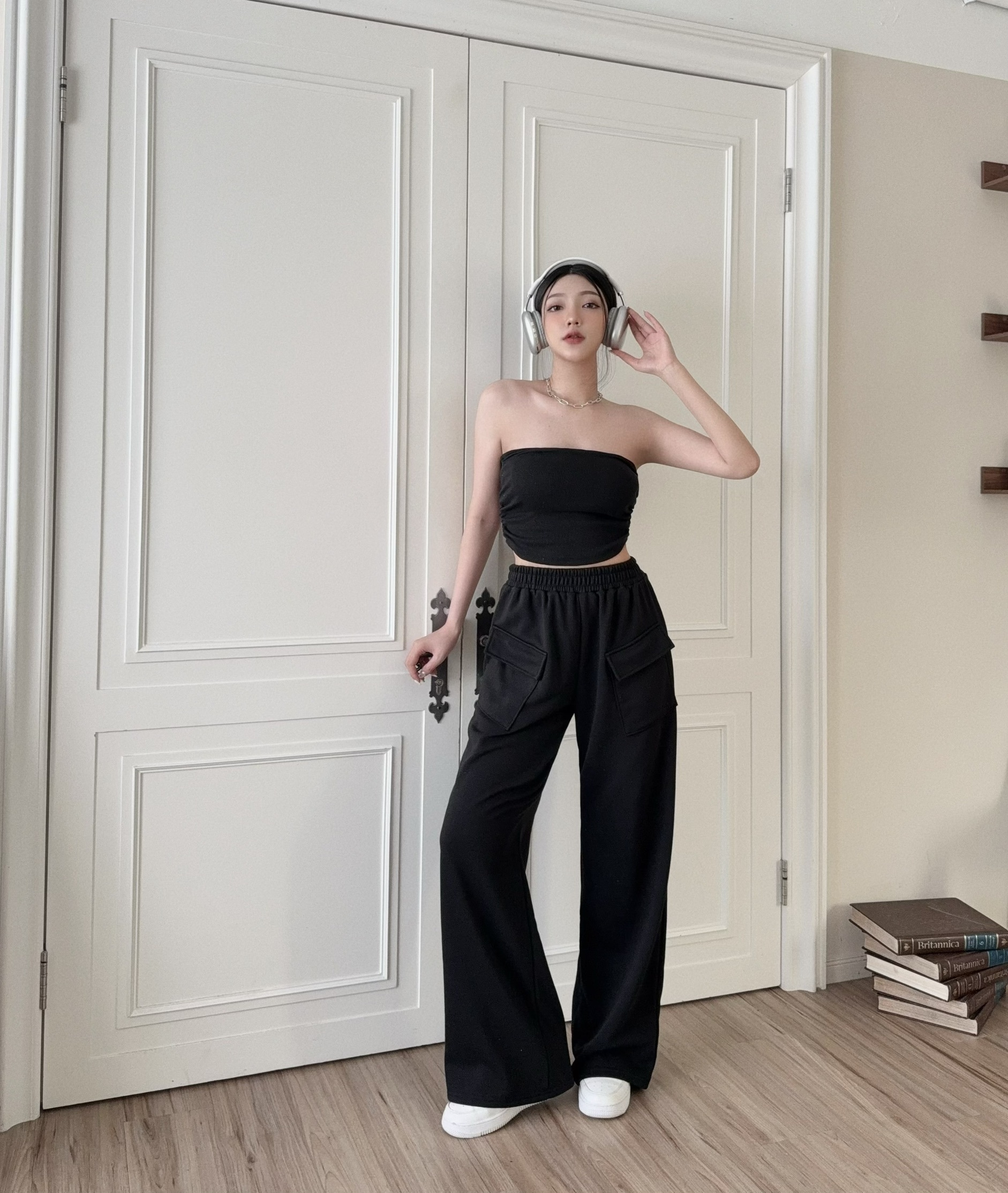 0108『訂製款』炸街平口抓皺背心+雙口袋工裝長褲 (3)