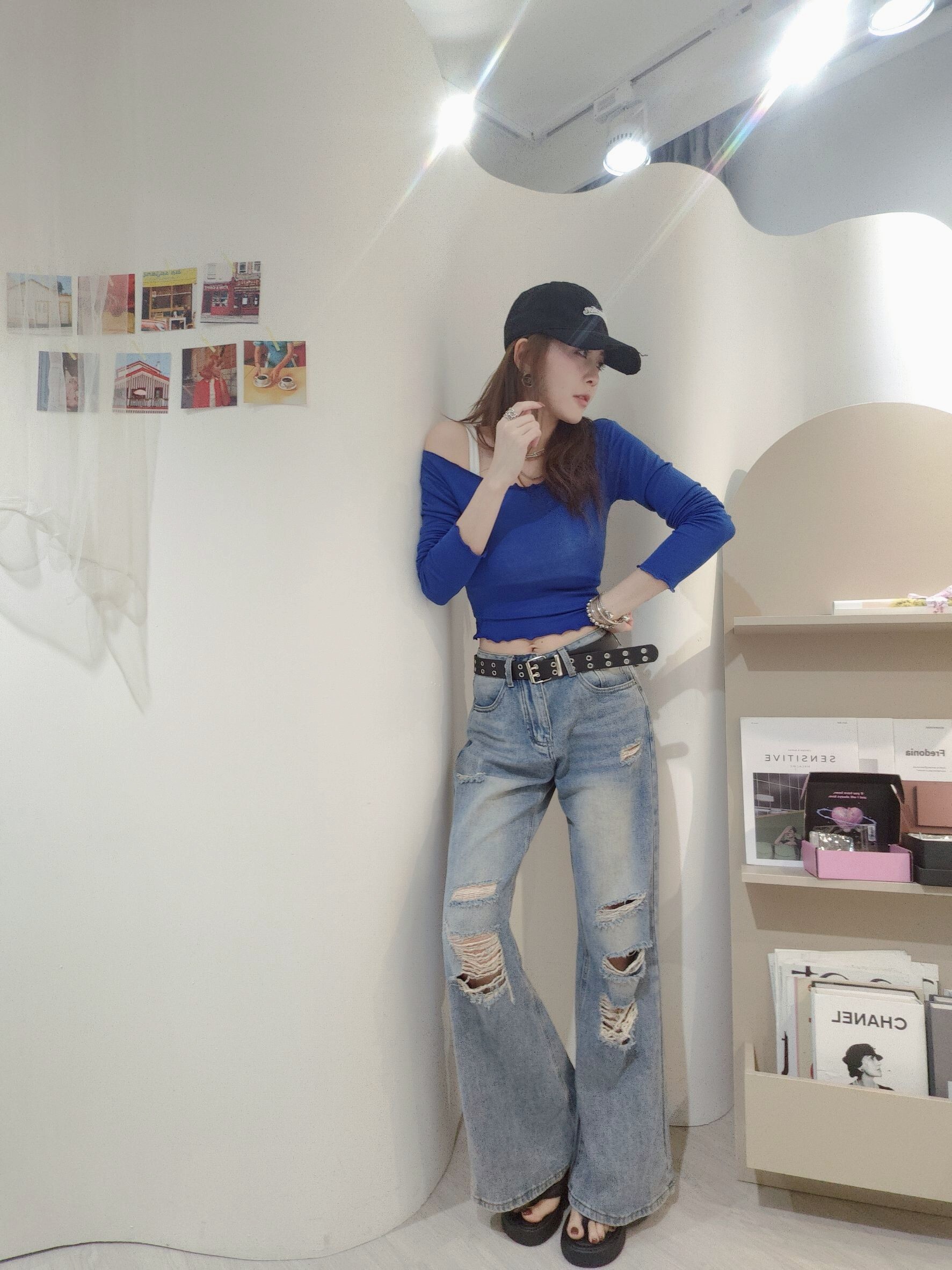 982 ｜20250507｜🔍長褲系列個性感刷破寬褲 (3)