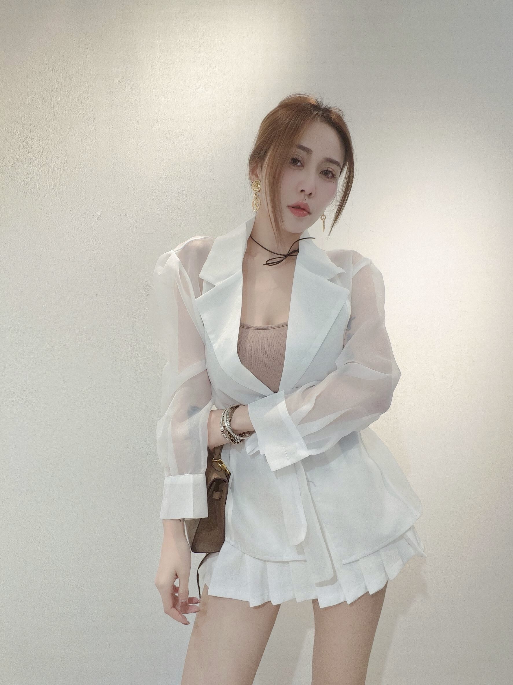 7731 ｜20250507｜🔍外套系列歐根紗西裝外套