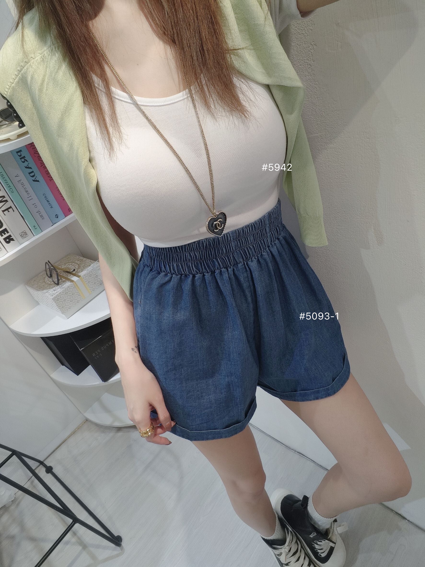 5093-1｜20250510｜🔍單寧系列高腰A字短褲 (3)