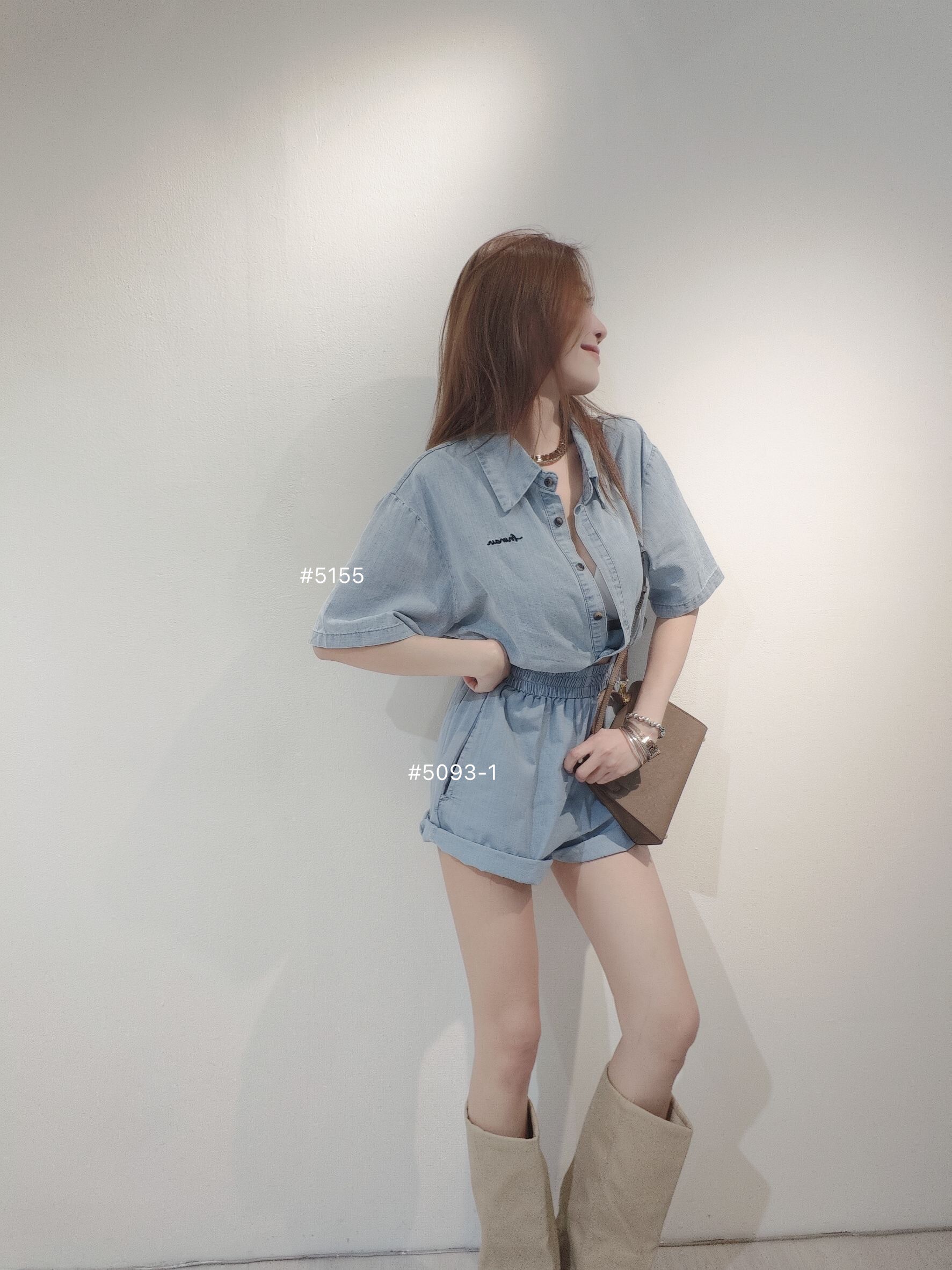 5093-1｜20250510｜🔍單寧系列高腰A字短褲