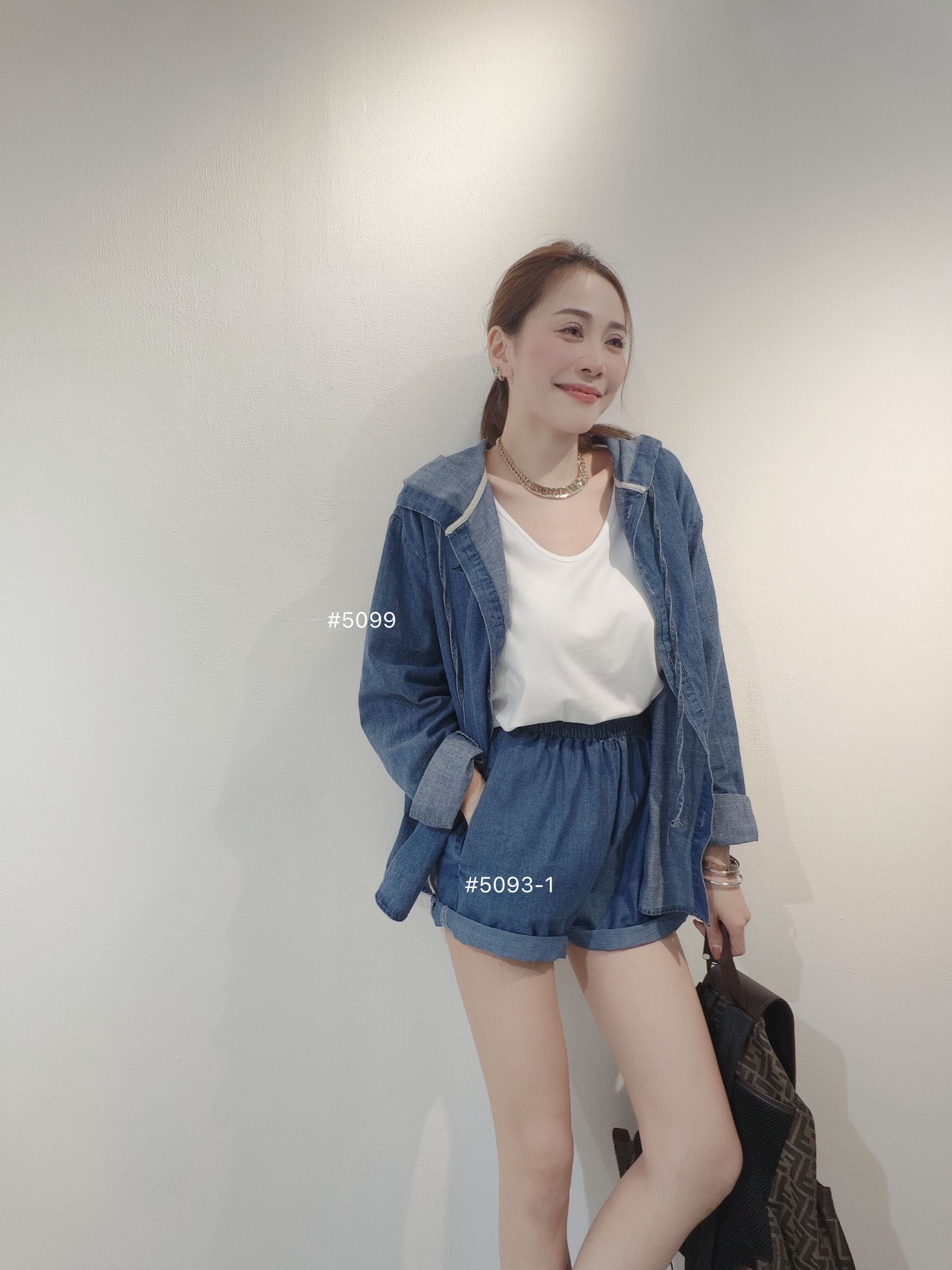 5093-1｜20250510｜🔍單寧系列高腰A字短褲 (2)