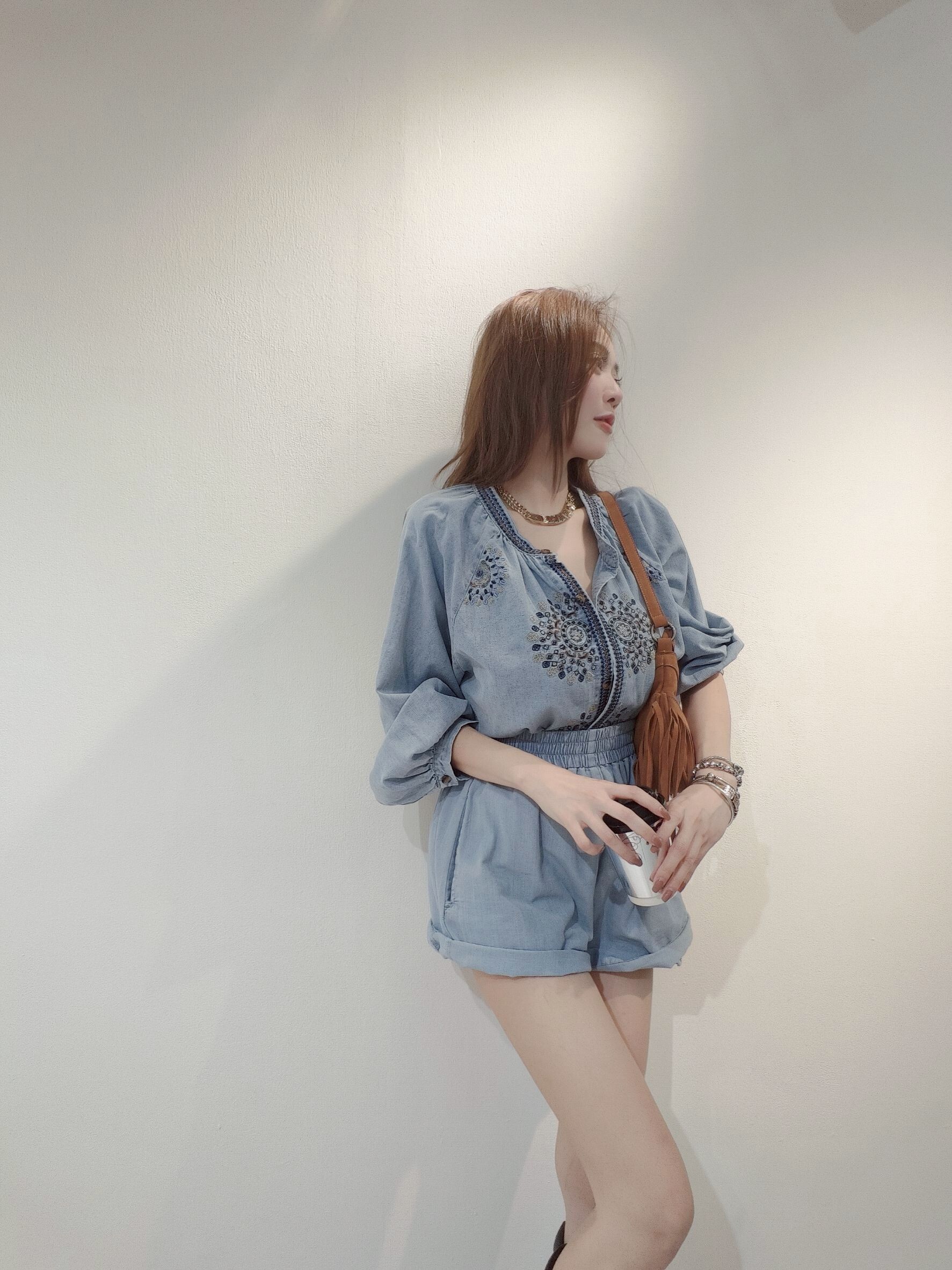 5149｜20250510｜🔍單寧系列繡花無領長襯 (3)