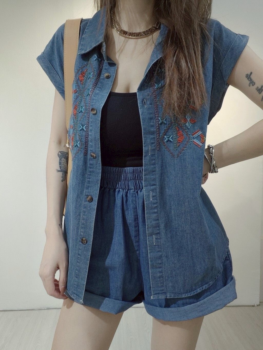 5150 ｜20250510｜🔍單寧系列繡花坎肩牛襯 (2)