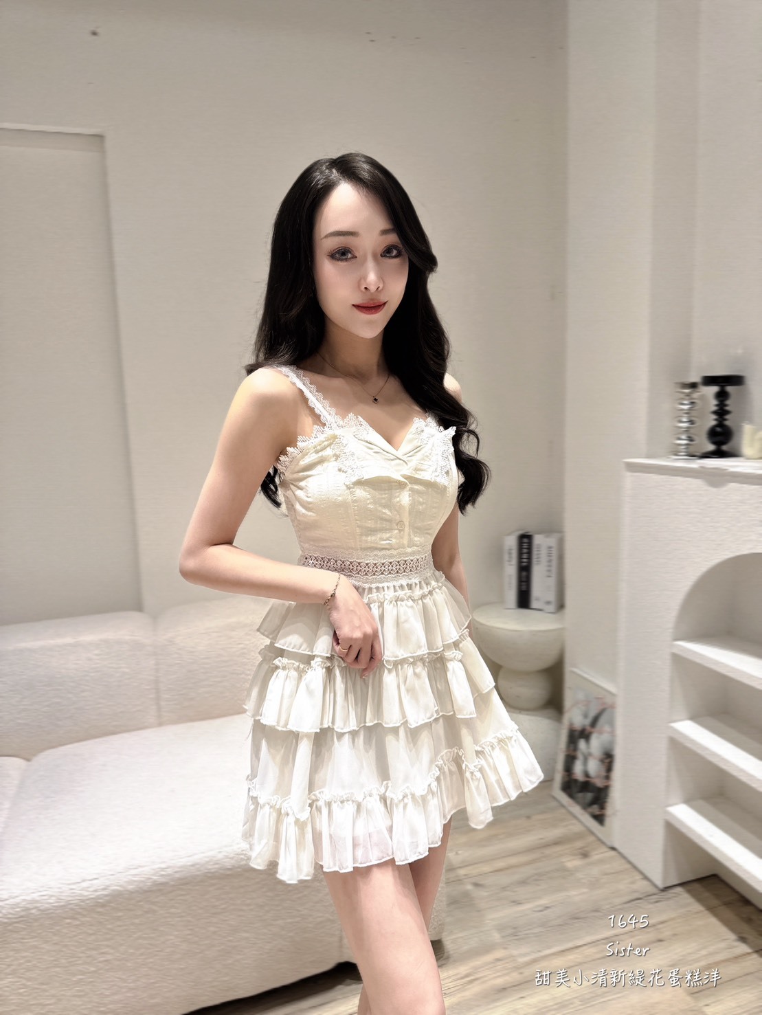 1645甜美小清新緹花蛋糕洋 (3)