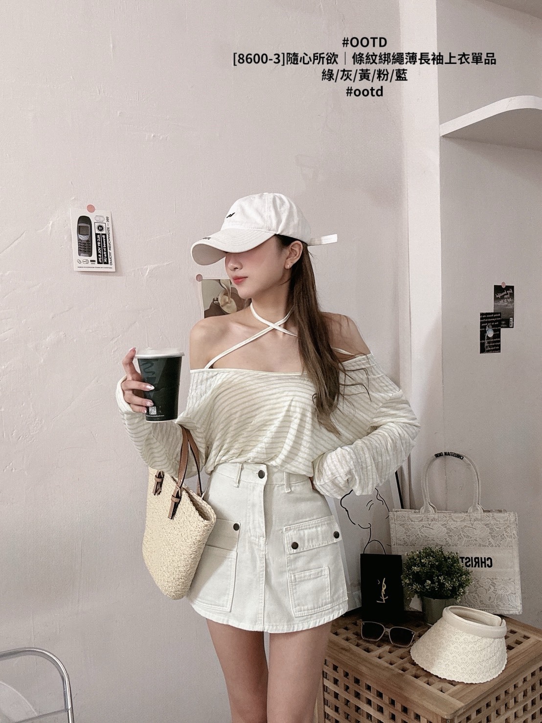 [8600-3]隨心所欲｜條紋綁繩薄長袖上衣單品 (5)