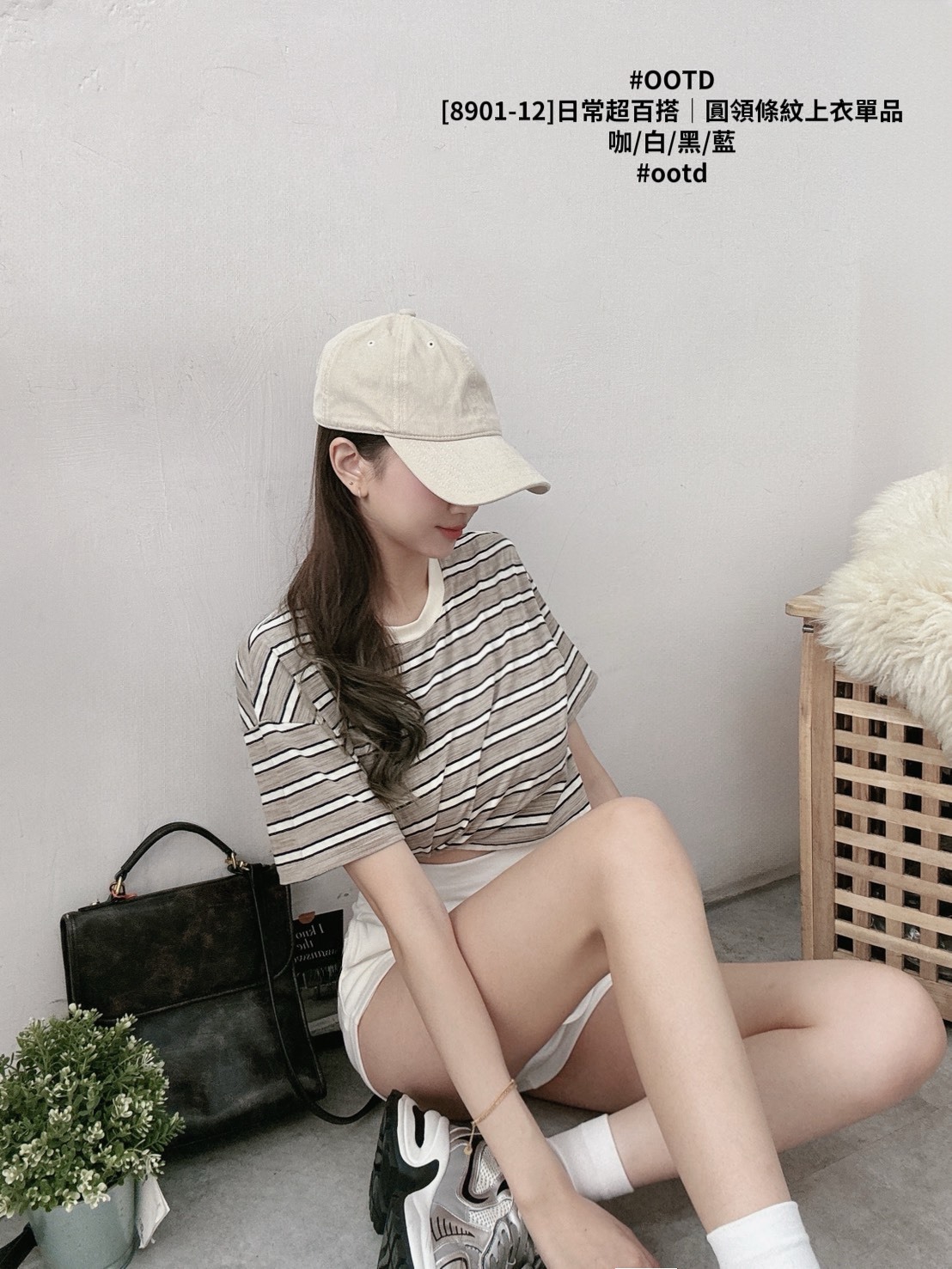 [8901-12]日常超百搭｜圓領條紋上衣單品 (4)