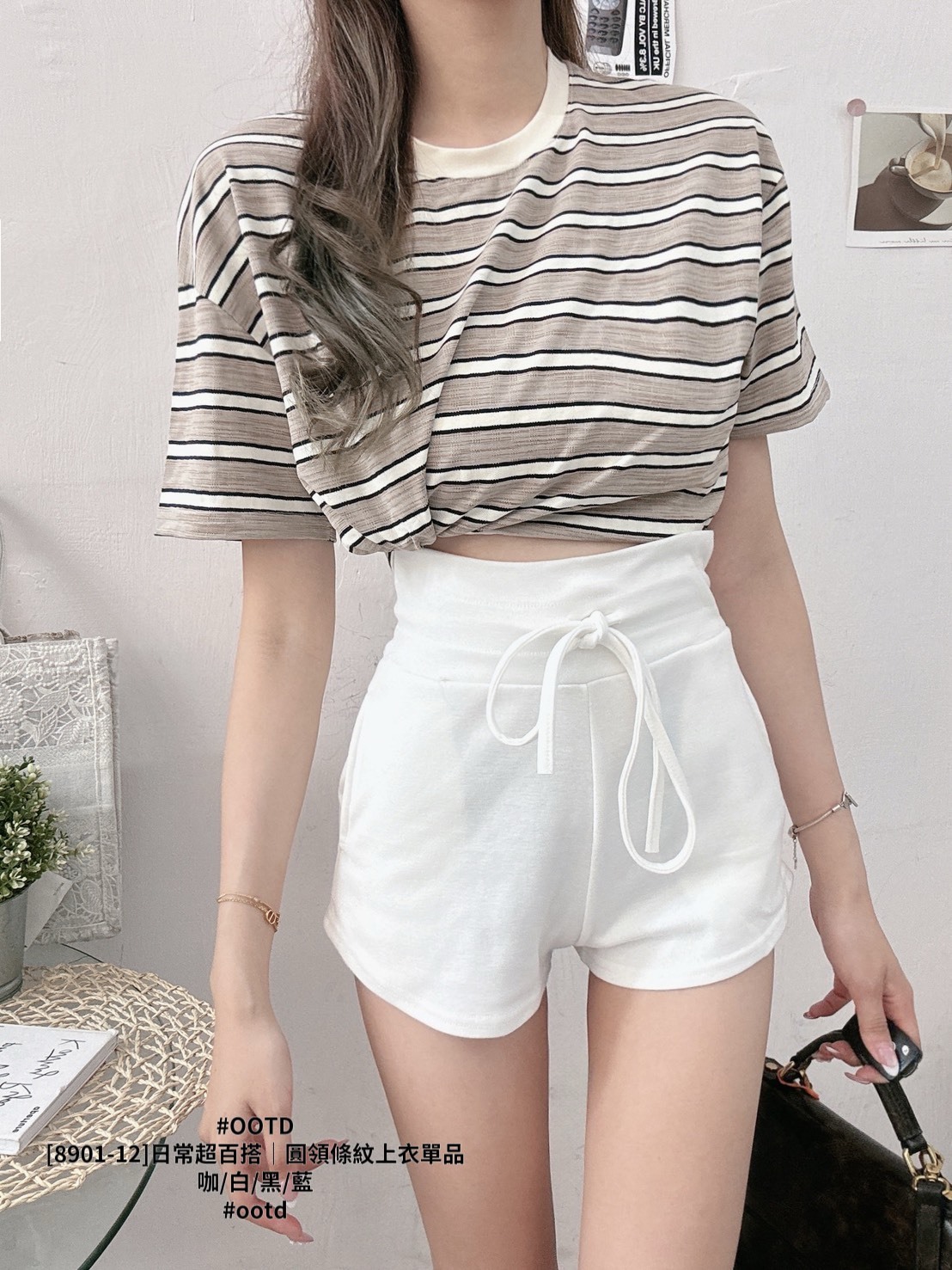 [8901-12]日常超百搭｜圓領條紋上衣單品 (3)