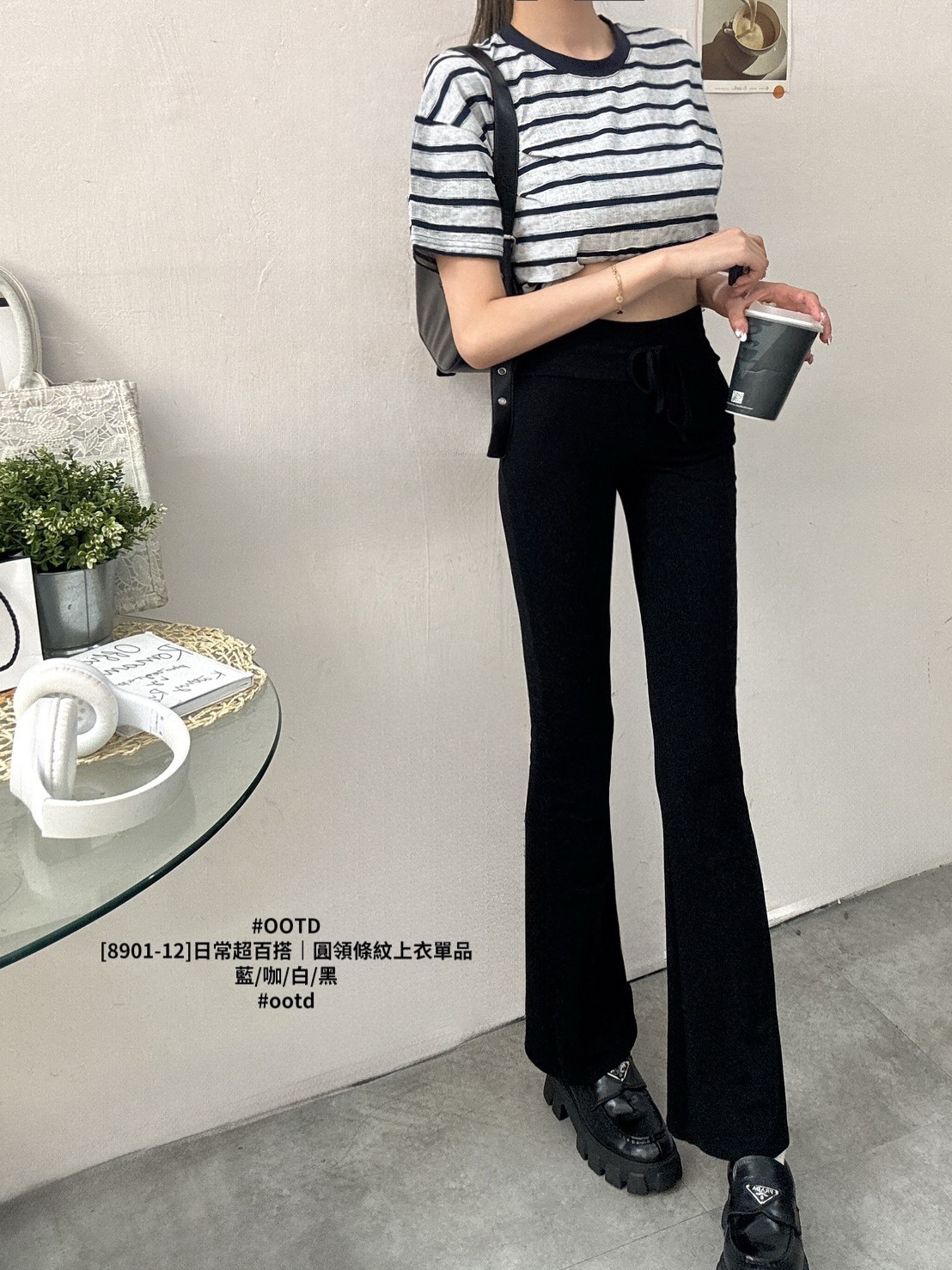 [8901-12]日常超百搭｜圓領條紋上衣單品 (5)