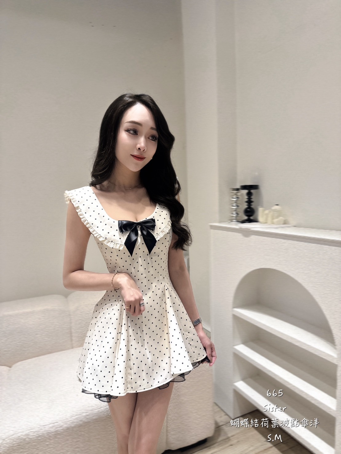 665蝴蝶結荷葉波點傘洋 (4)