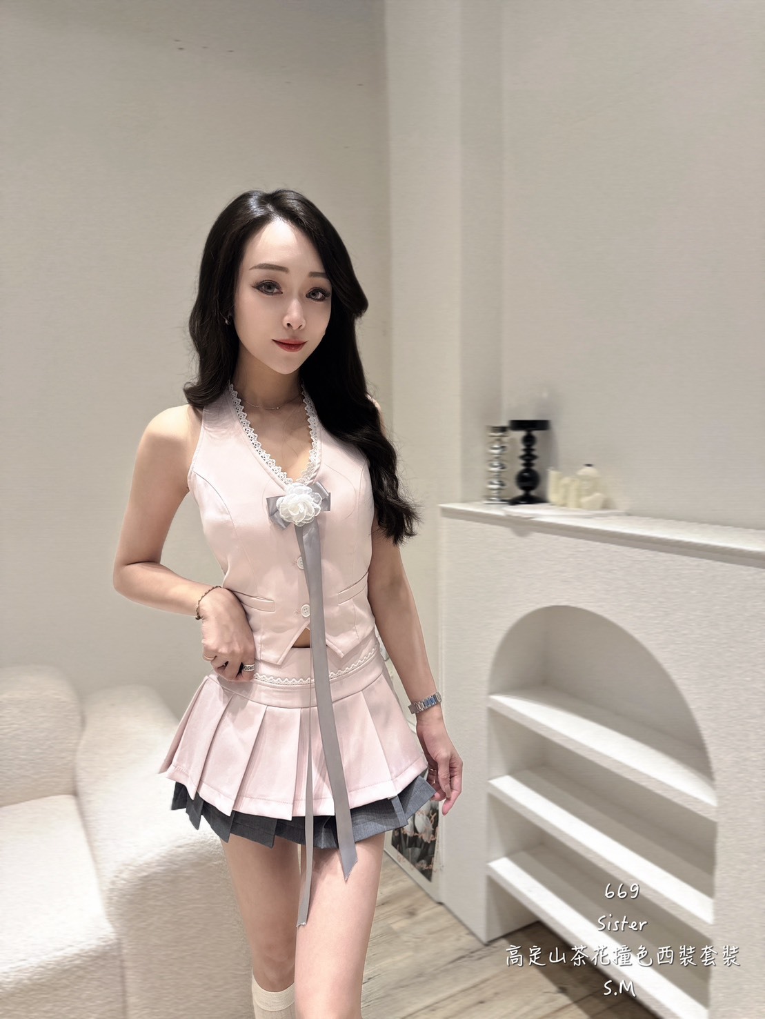 669高定山茶花撞色西裝套 (5)