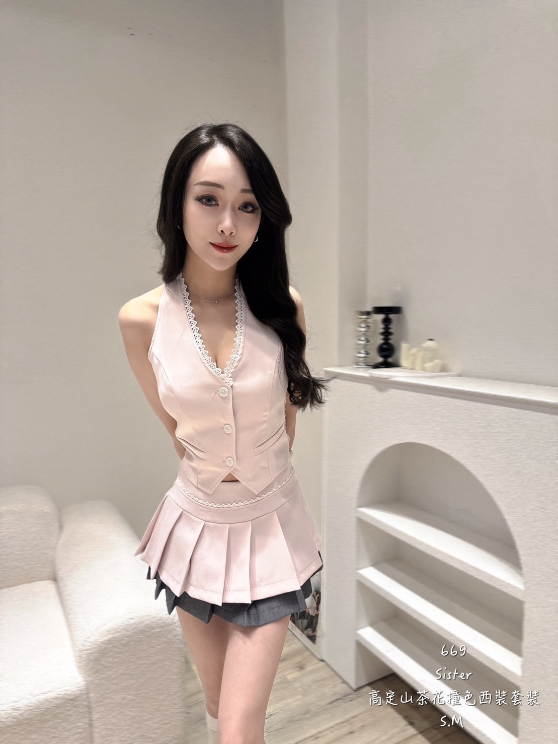 669高定山茶花撞色西裝套 (2)