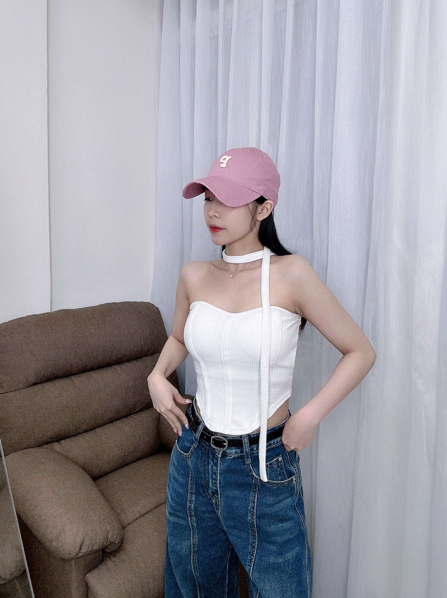 101修身桃心Bra top (3)