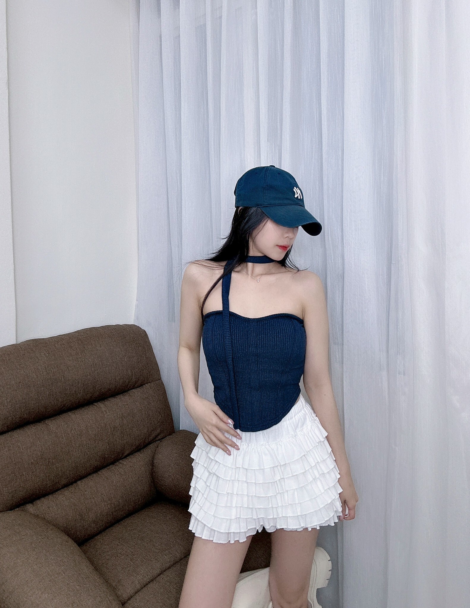 101修身桃心Bra top