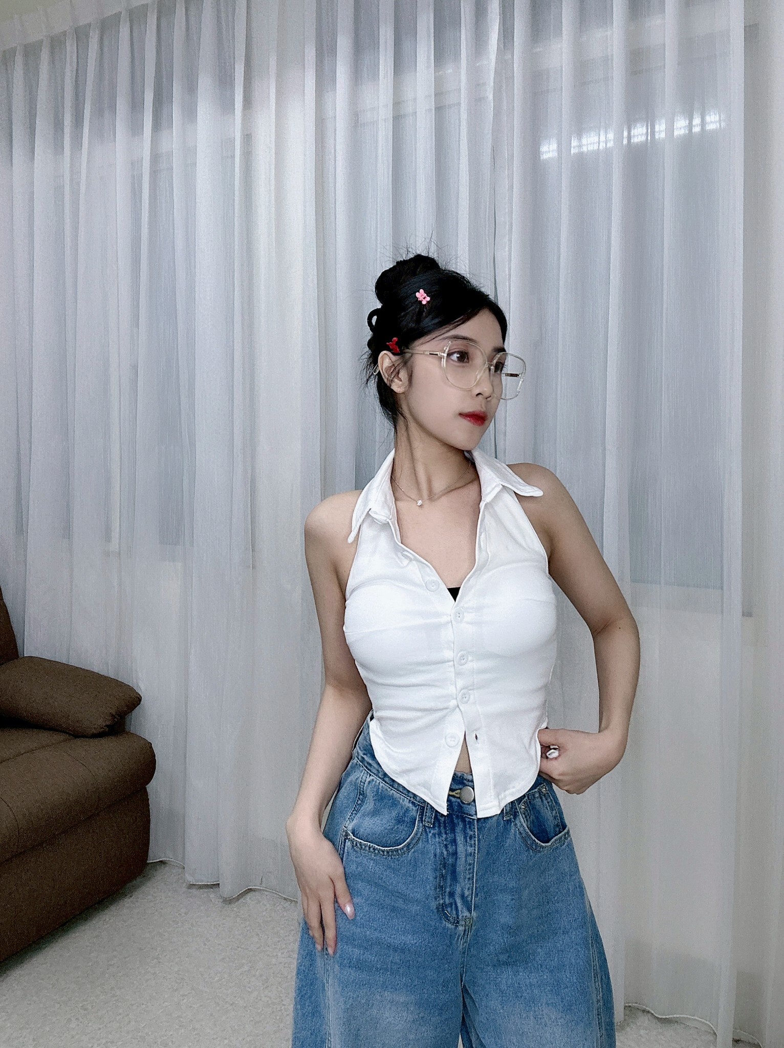 212立領露背上衣 (2)