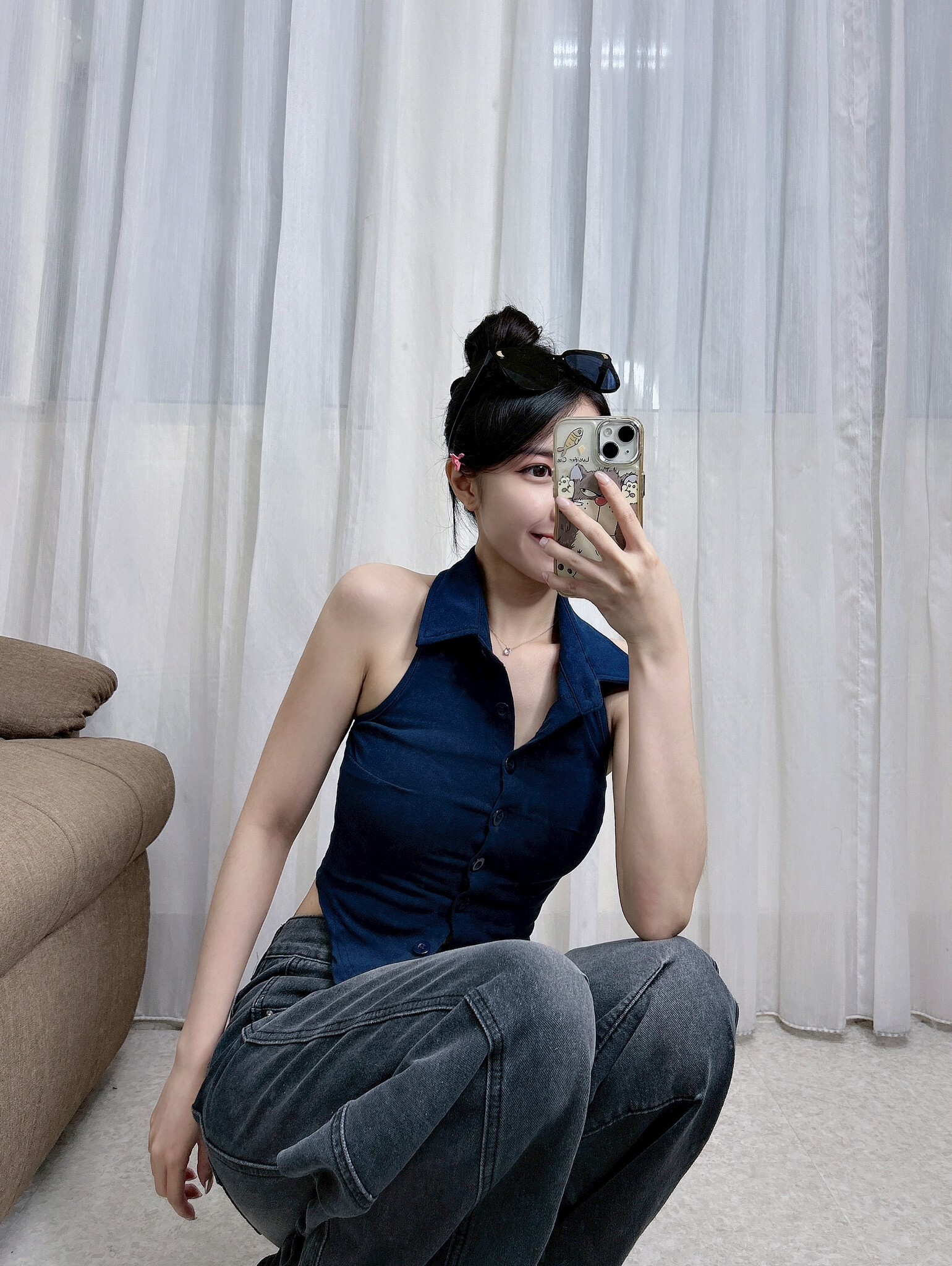 212立領露背上衣 (3)