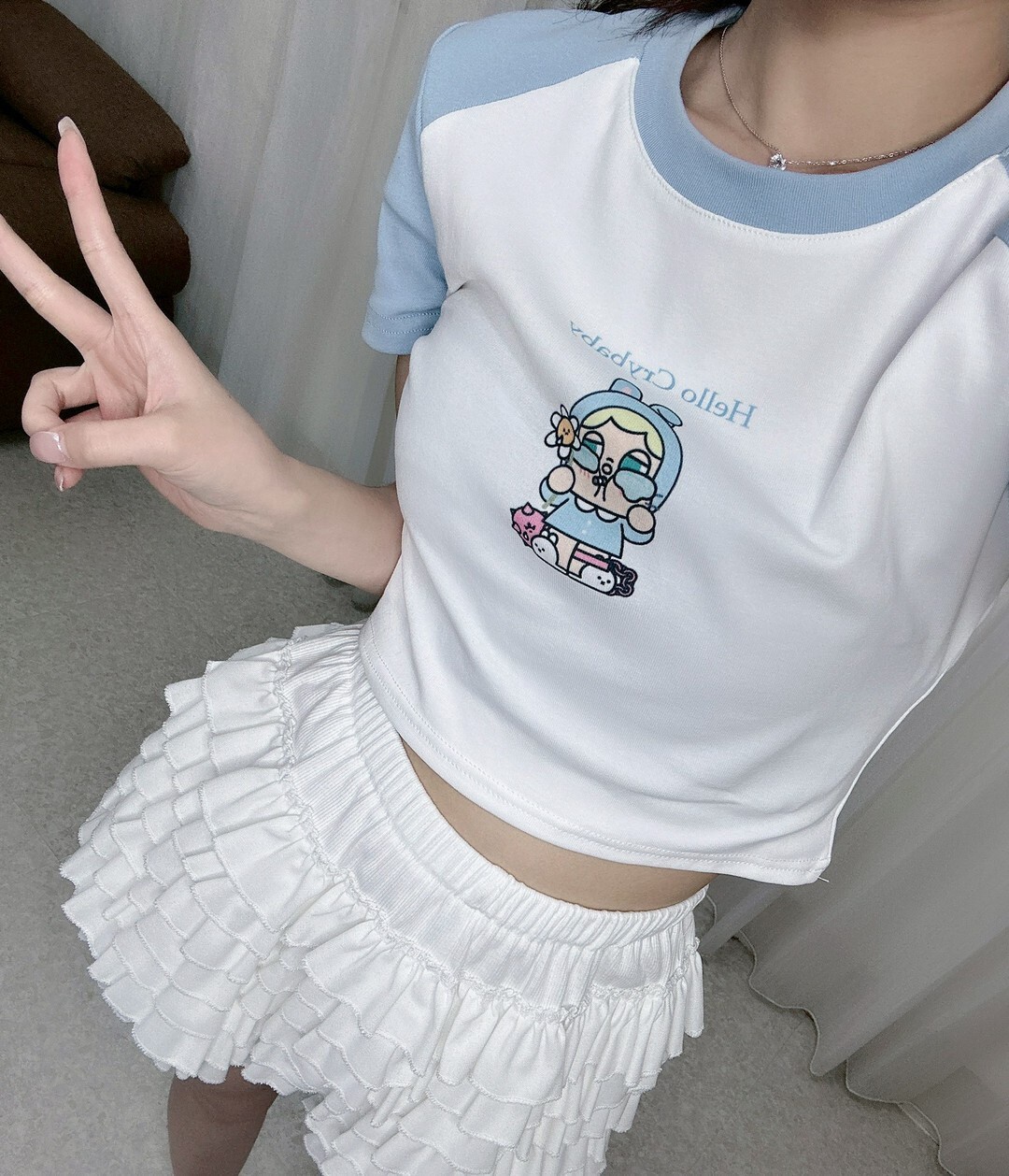 2264crybaby配色短版Tee (6)