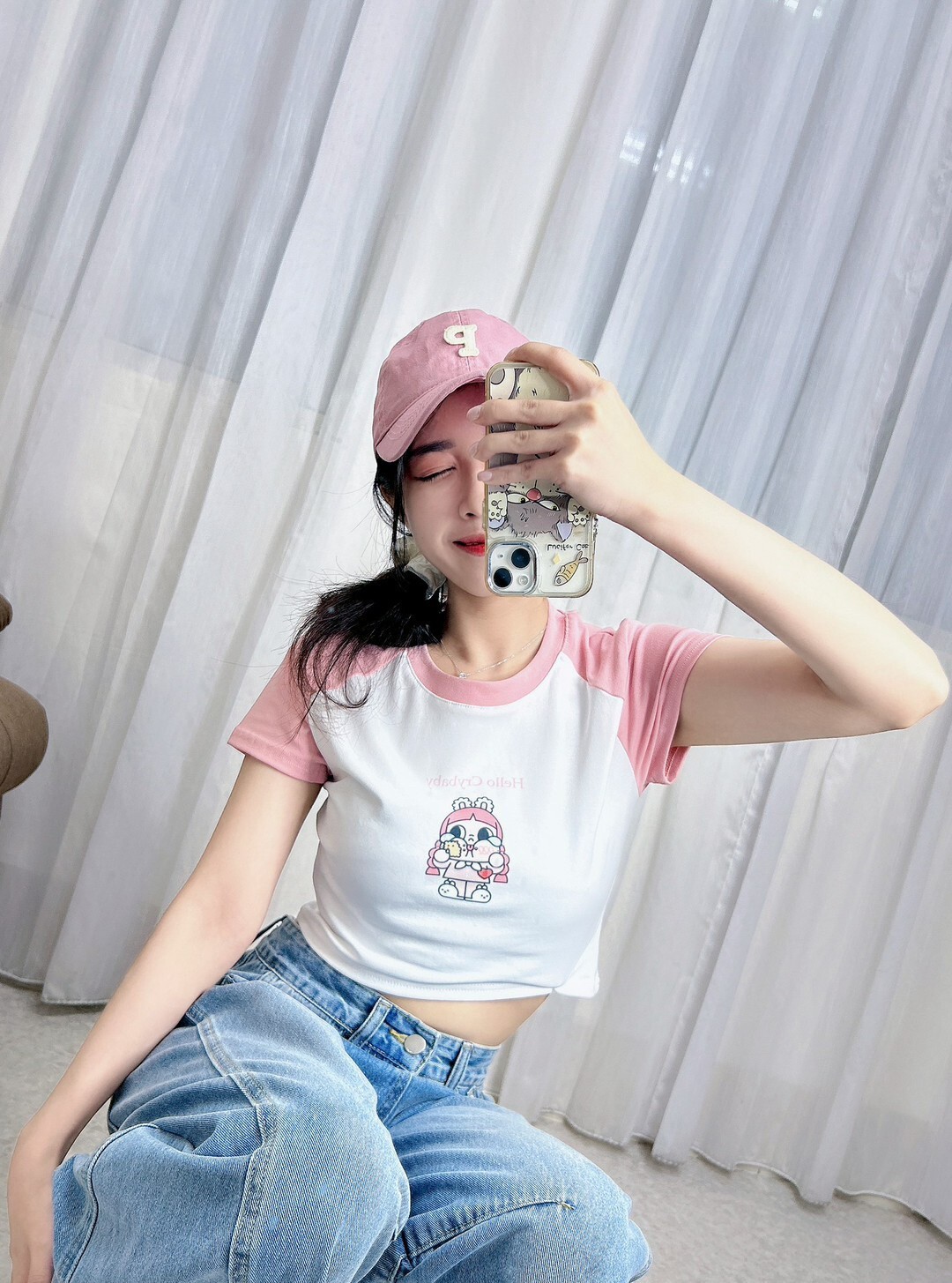 2264crybaby配色短版Tee (5)