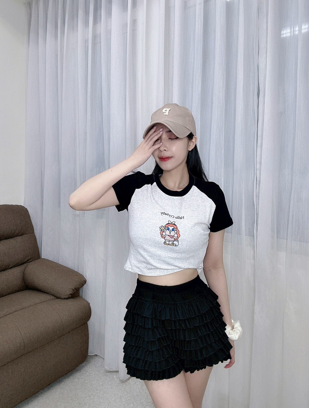 2264crybaby配色短版Tee (4)