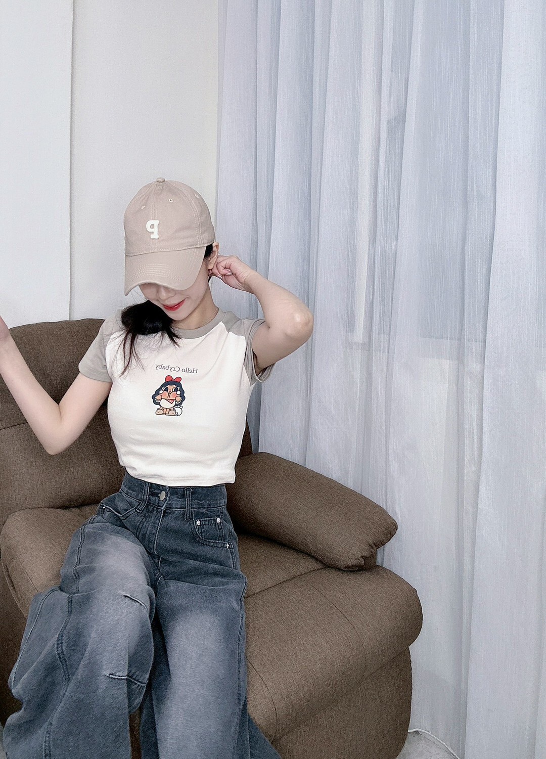 2264crybaby配色短版Tee (3)