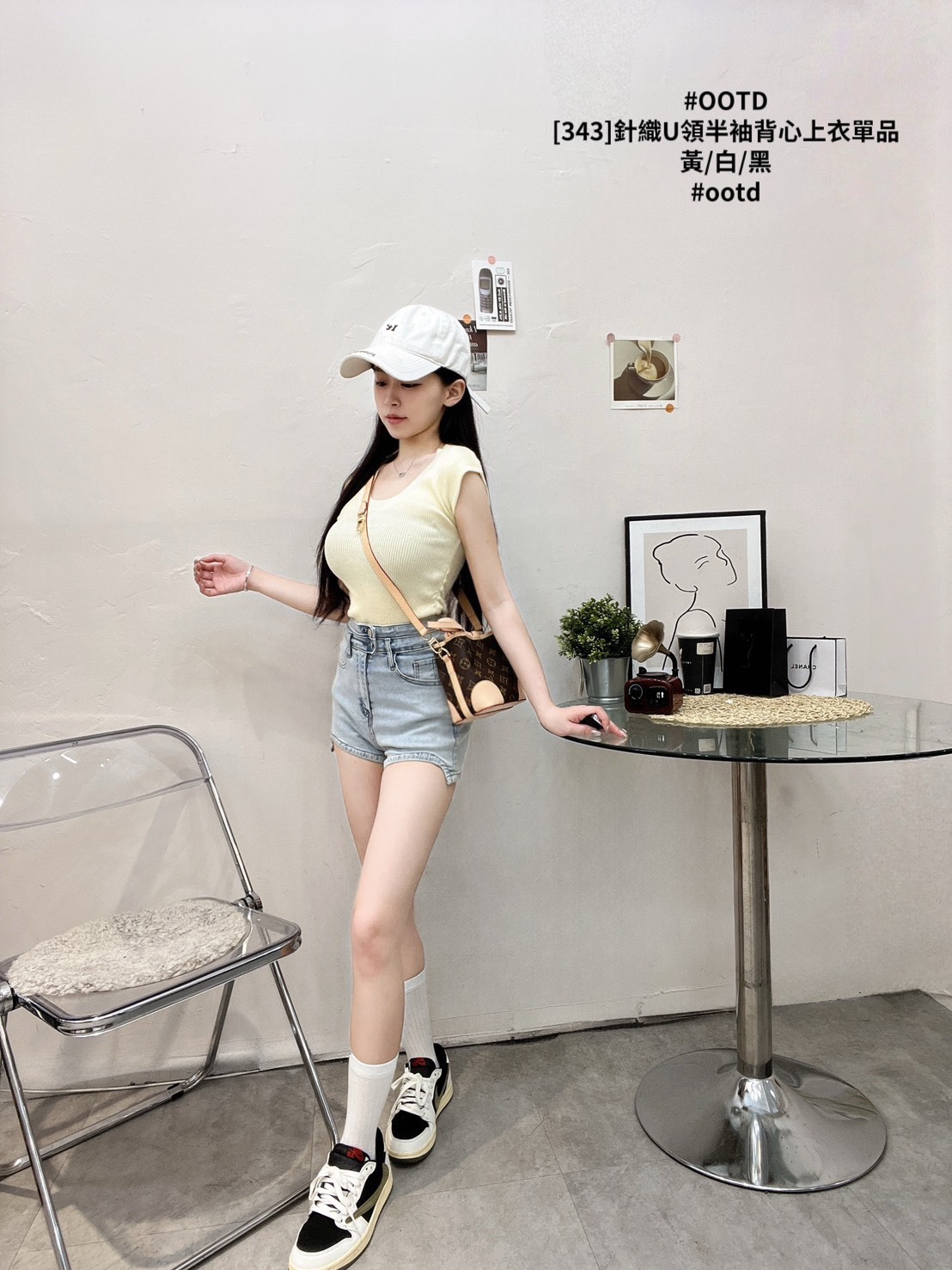 [343]針織U領半袖背心上衣單品 (6)