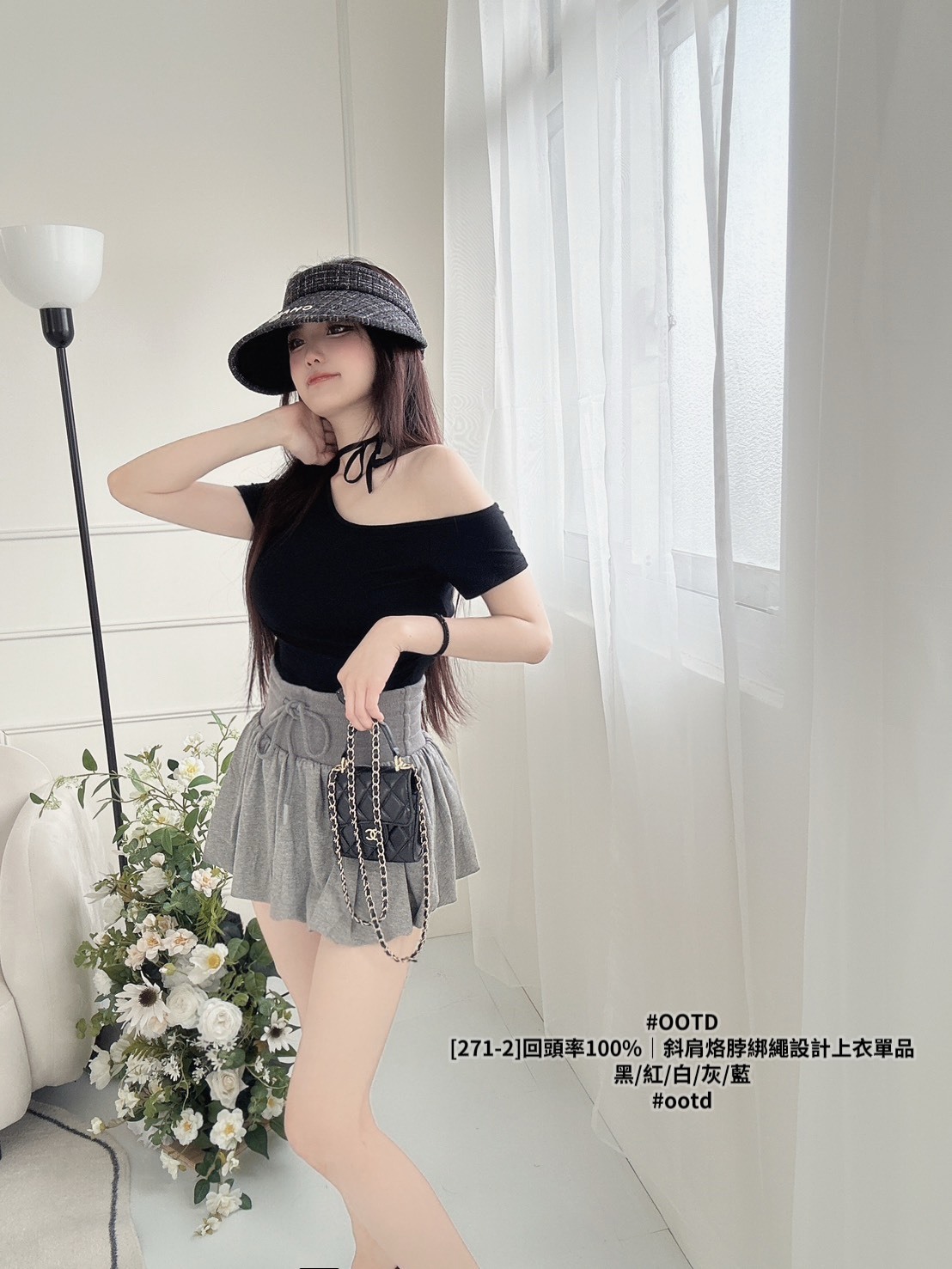 [271-2]回頭率100%｜斜肩烙脖綁繩設計上衣單品 (10)