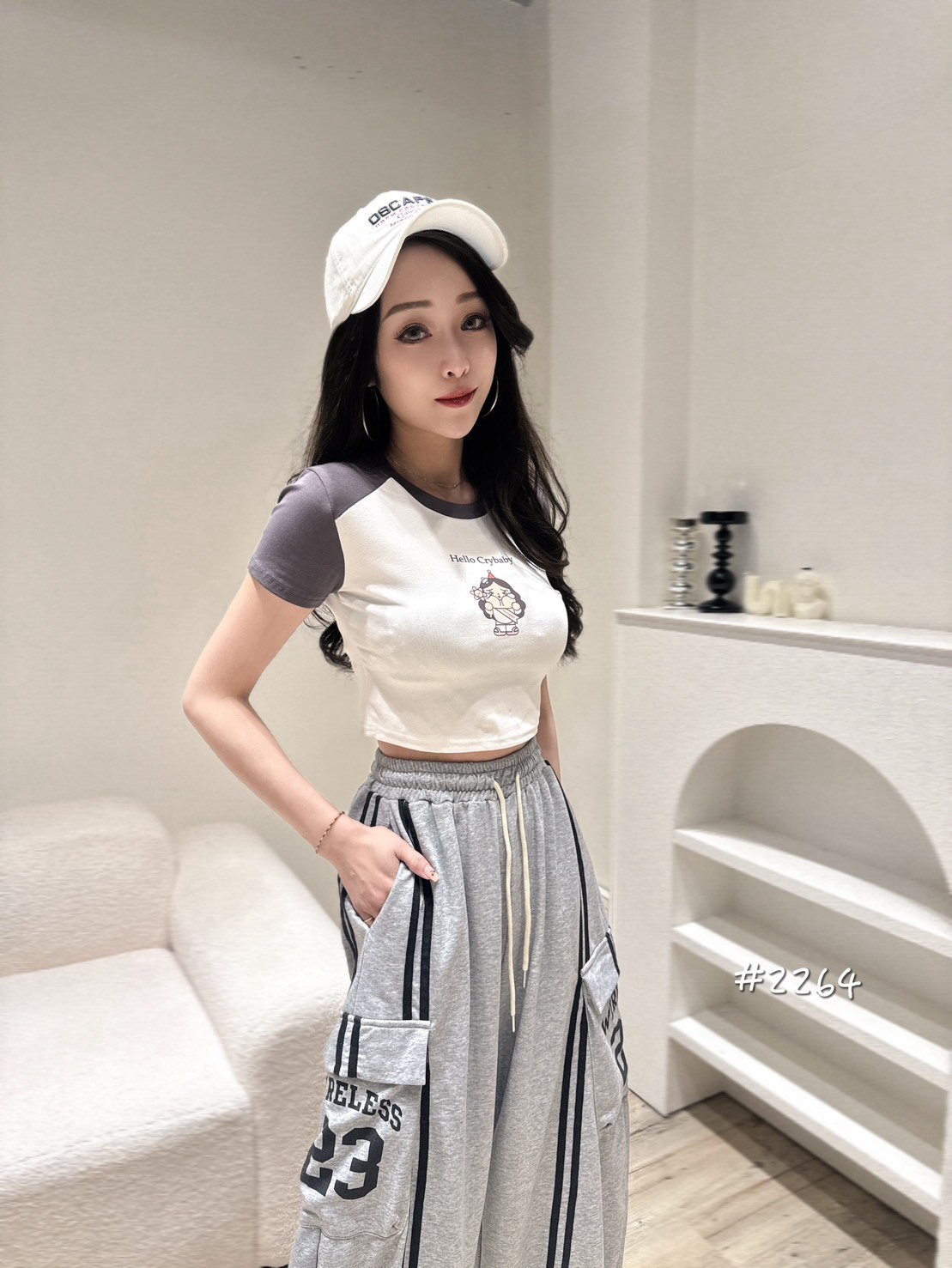 2264哭娃一色一圖棒球短T