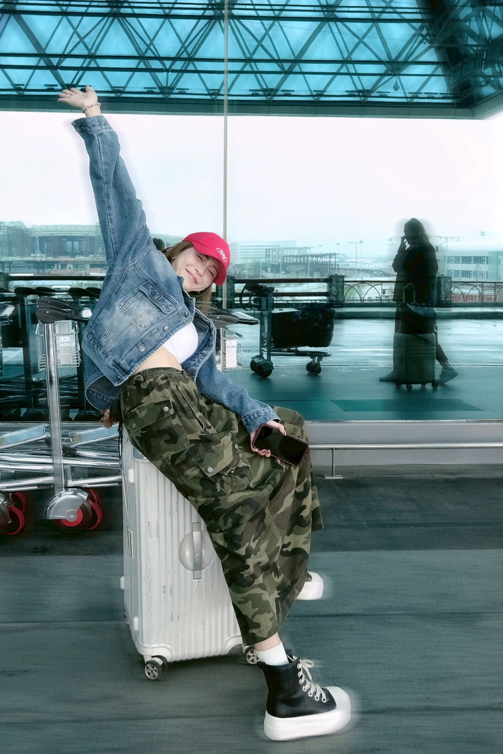 1062 ｜20250515｜🔍裙子系列中低腰迷彩落地裙 (4)