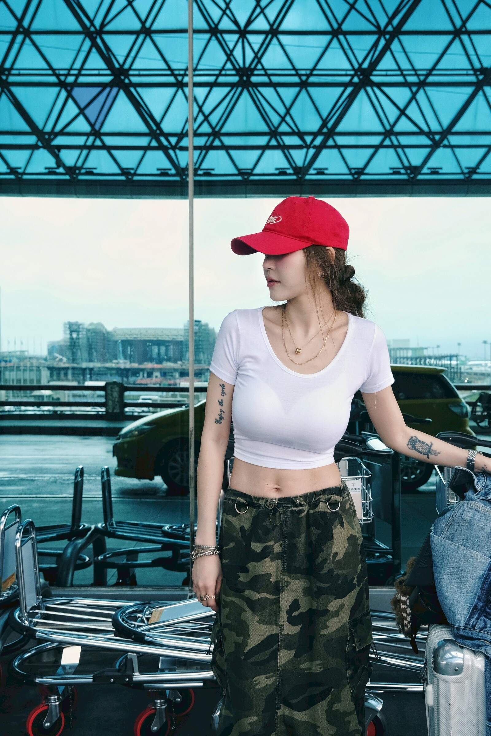 1062 ｜20250515｜🔍裙子系列中低腰迷彩落地裙 (5)