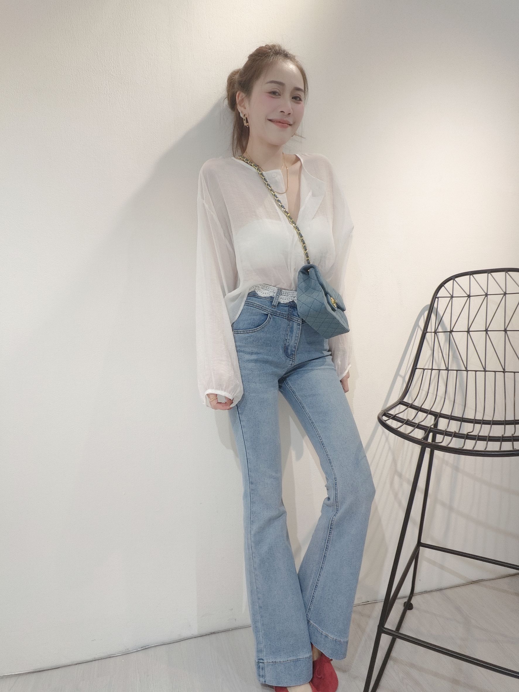 ｜20250521｜🔍長褲系列純慾蕾絲腰頭微喇褲 (6)