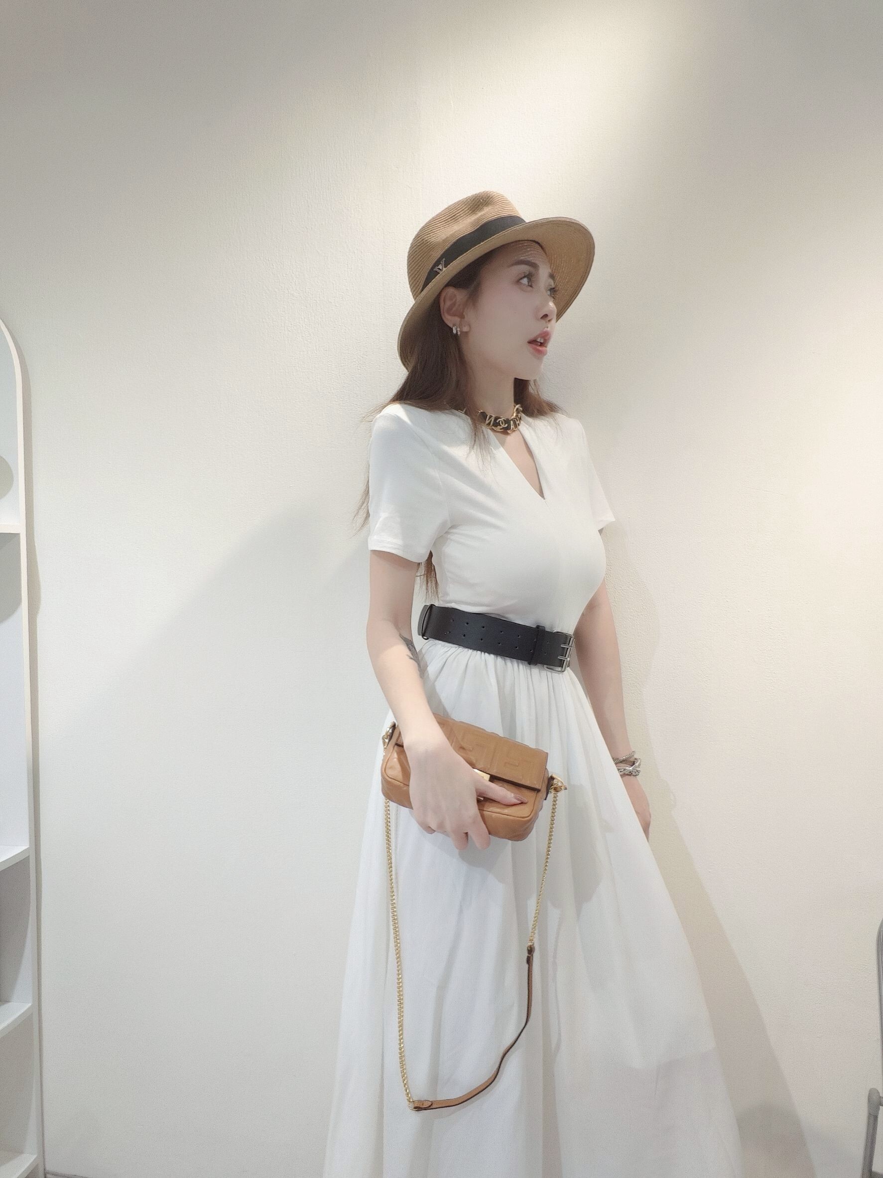 1707 ｜20250521｜🔍長洋系列附腰帶～短袖長洋裝 (8)