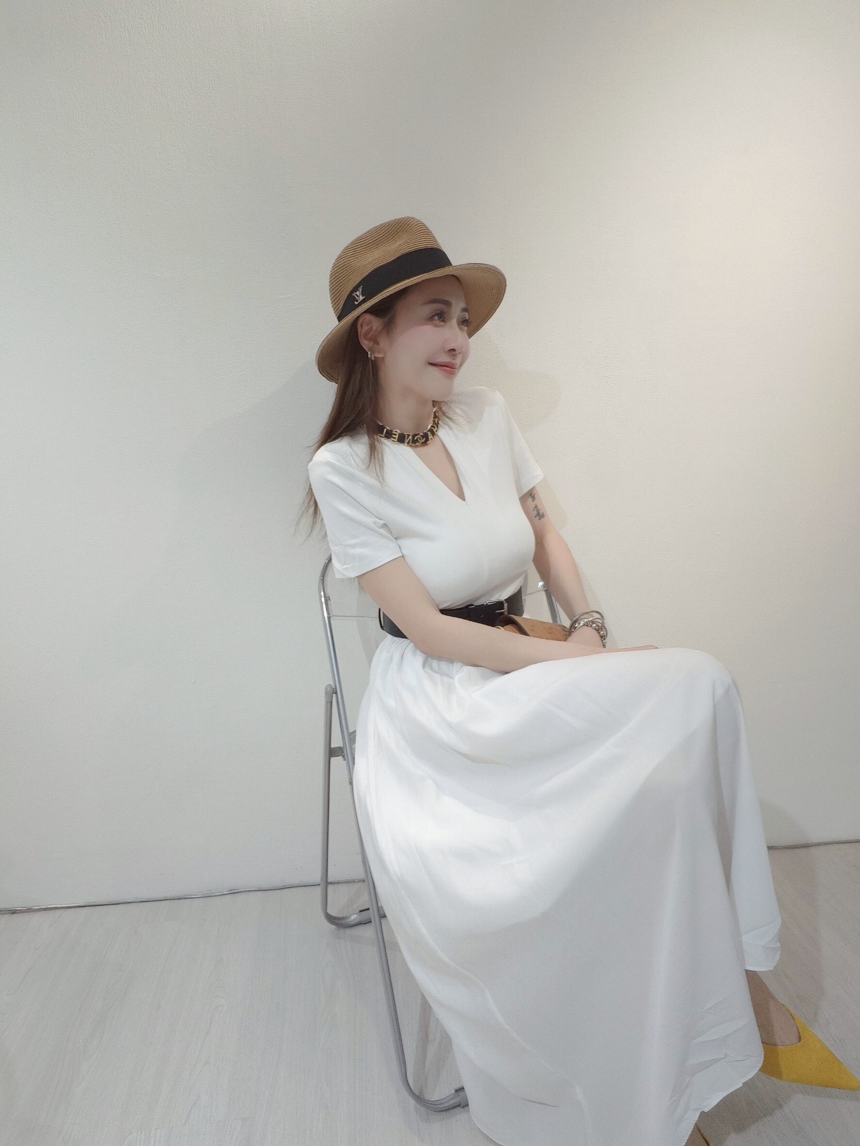 1707 ｜20250521｜🔍長洋系列附腰帶～短袖長洋裝 (7)